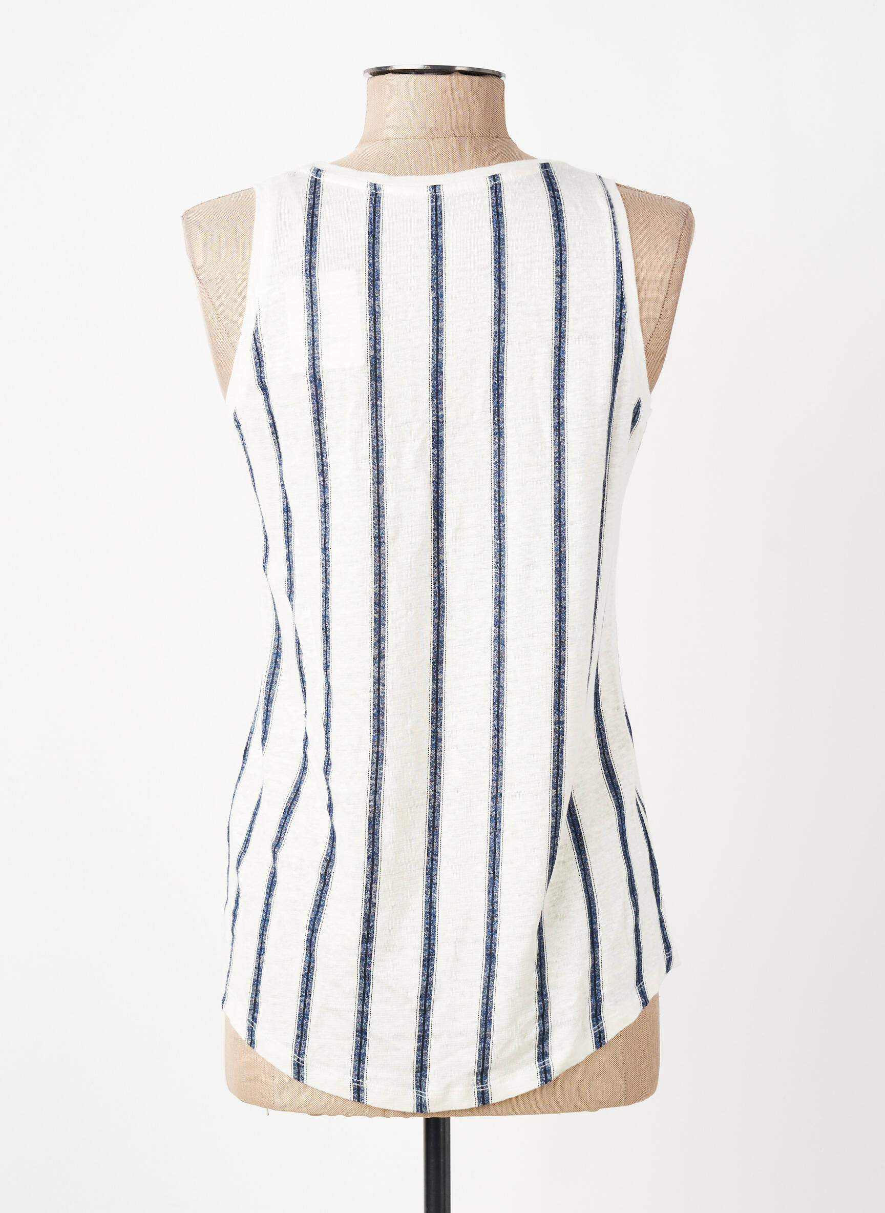 Débardeur bleu MAJESTIC FILATURES femme