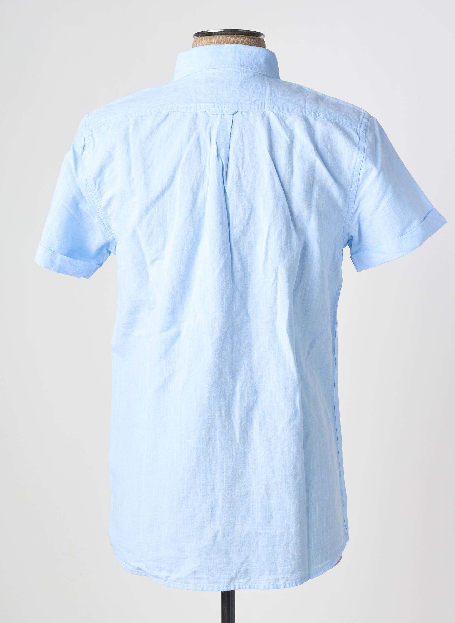 Chemise manches courtes bleu KNOWLEDGE COTTON APPAREL homme