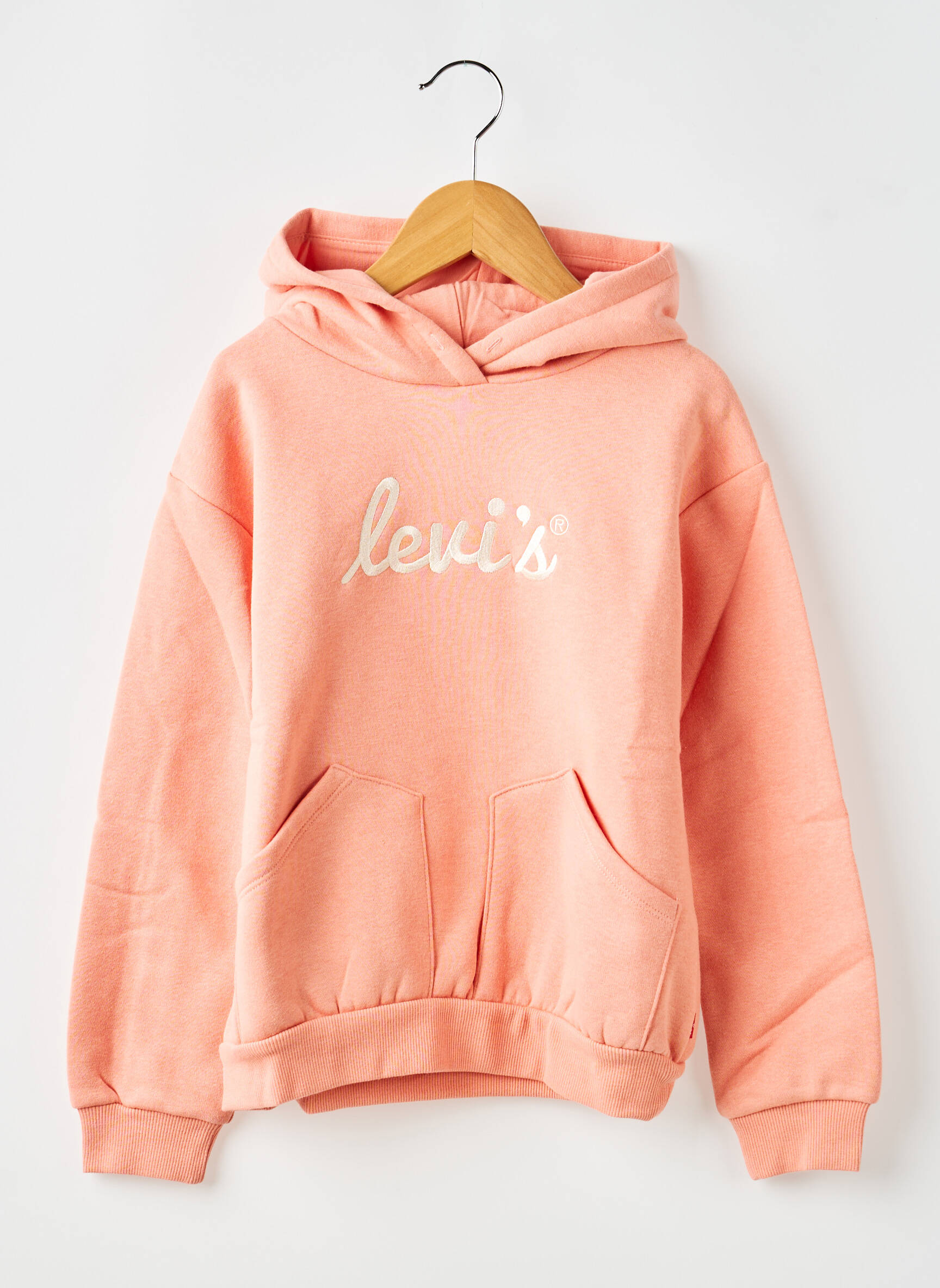 Sweat-shirt à capuche orange LEVI'S fille
