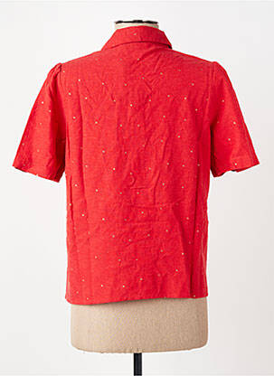 Chemise manches courtes rouge PIECES femme