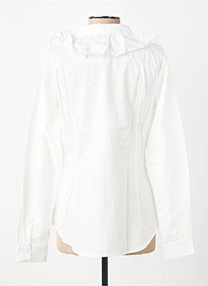 Chemisier coupe cintrée manches longues blanc STELLA PARDO femme