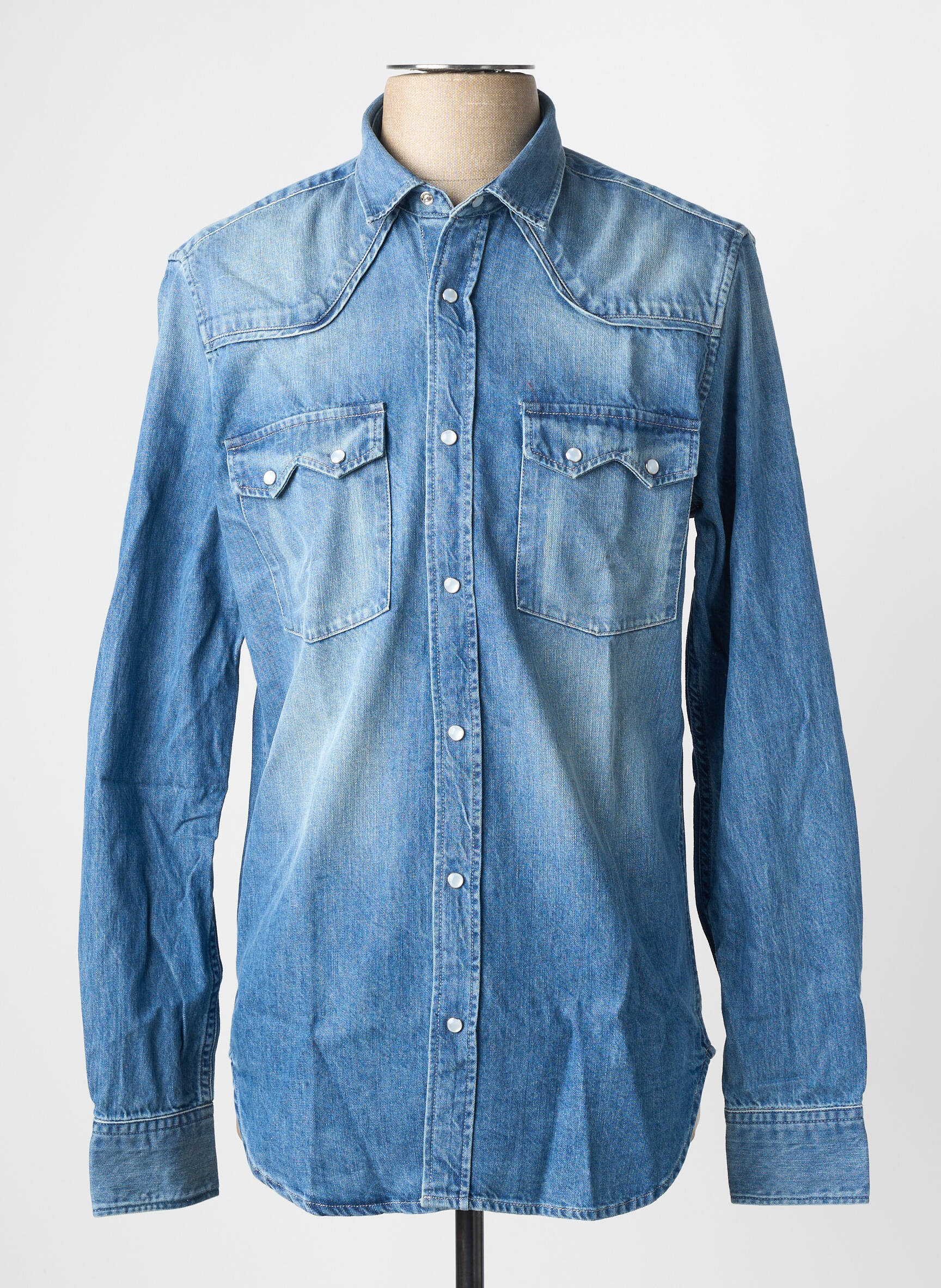 Chemise manches longues bleu ATELIER PRIVÉ homme