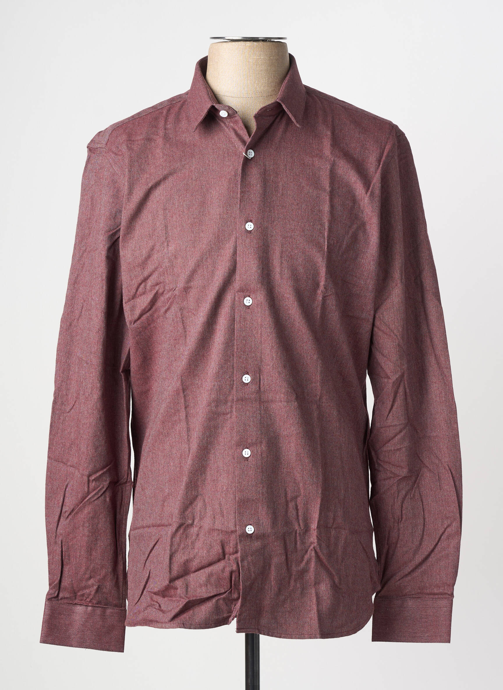 Chemise manches longues rouge ATELIER PRIVÉ homme