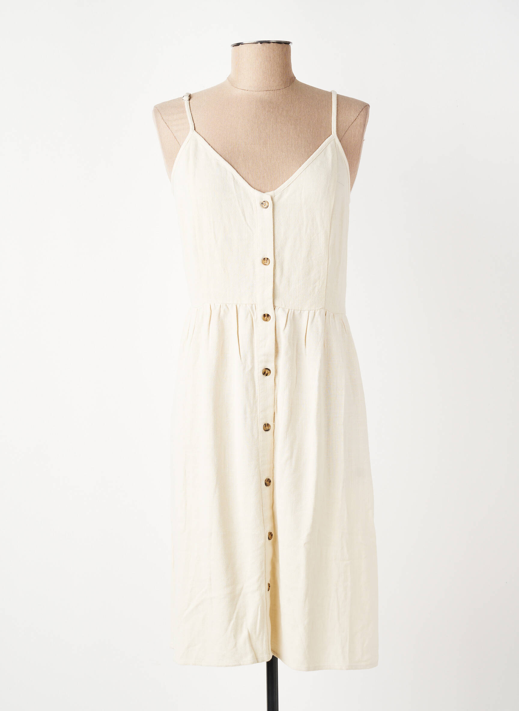 Robe courte beige PIECES femme