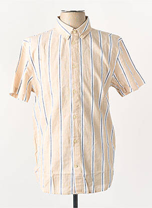Chemise manches courtes beige KNOWLEDGE COTTON APPAREL homme