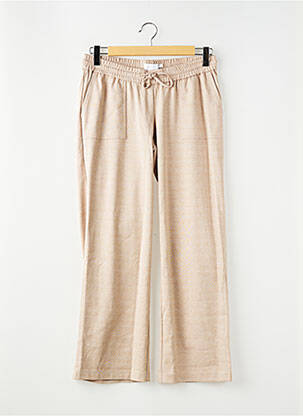 Pantalon droit beige MAMA LICIOUS femme
