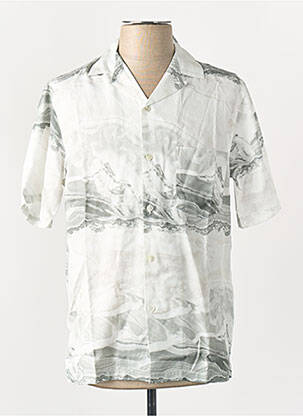 Chemise manches courtes gris PORTUGUESE FLANNEL homme