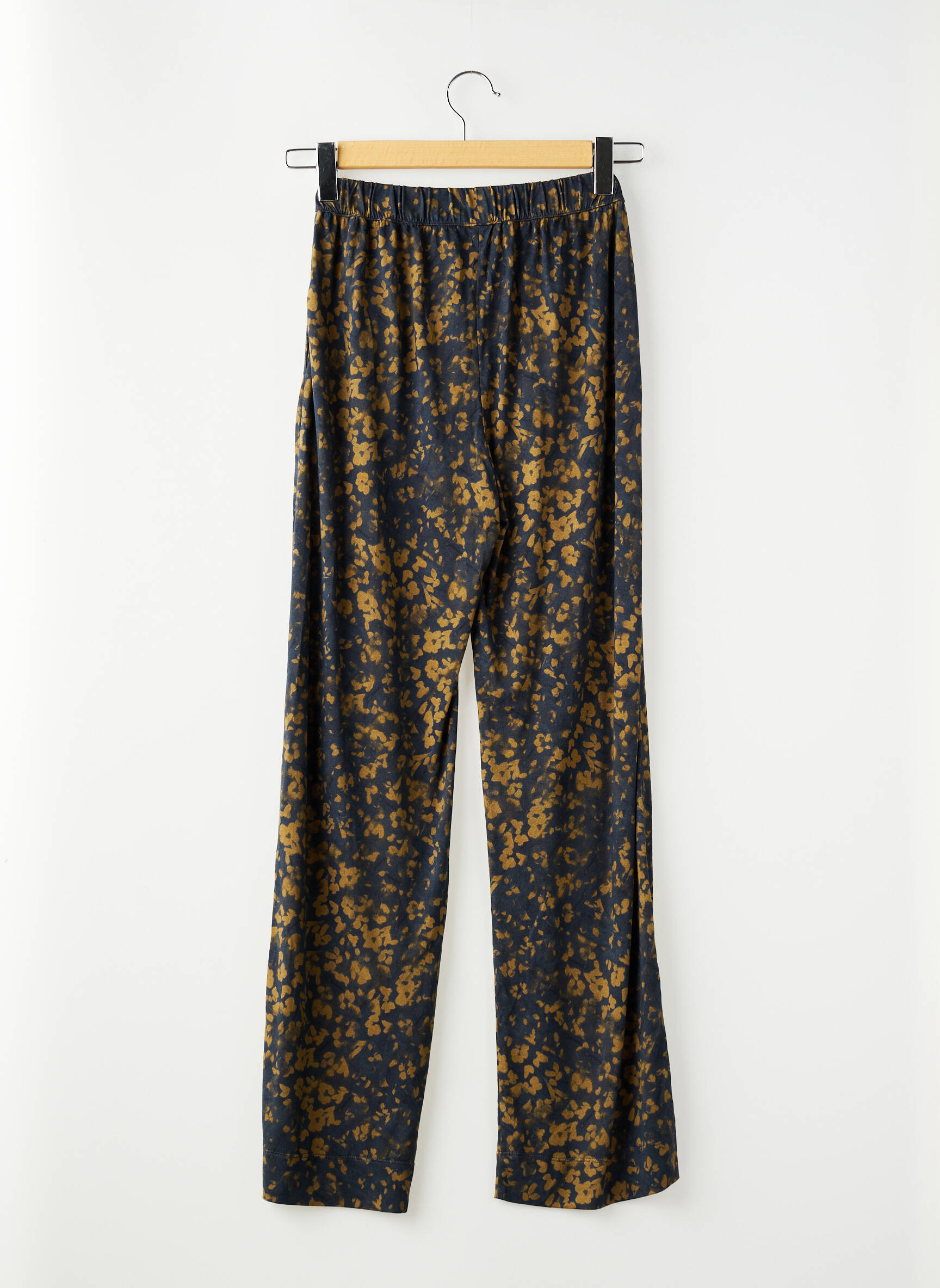 Pantalon droit bleu MAJESTIC FILATURES femme