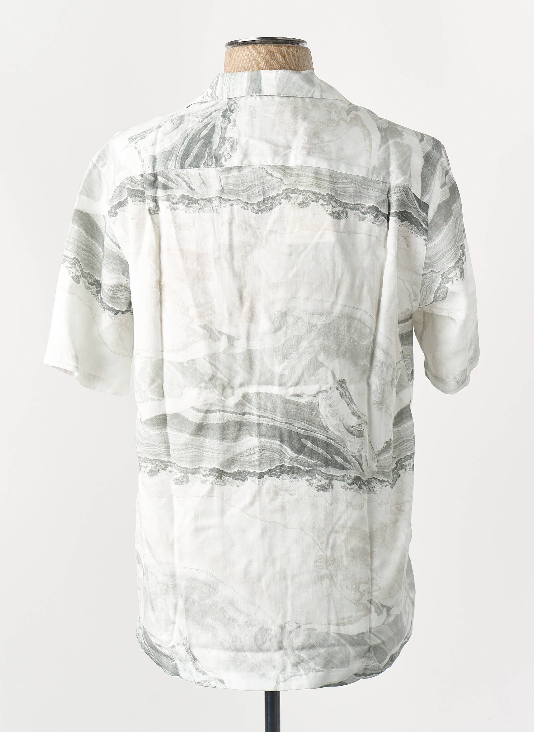 Chemise manches courtes gris PORTUGUESE FLANNEL homme