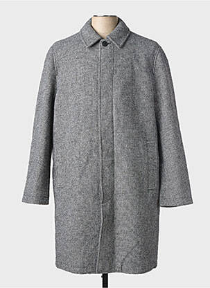 Manteau long noir MINIMUM homme