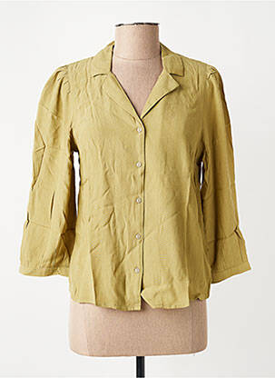 Chemise manches courtes jaune MSCH COPENHAGEN femme