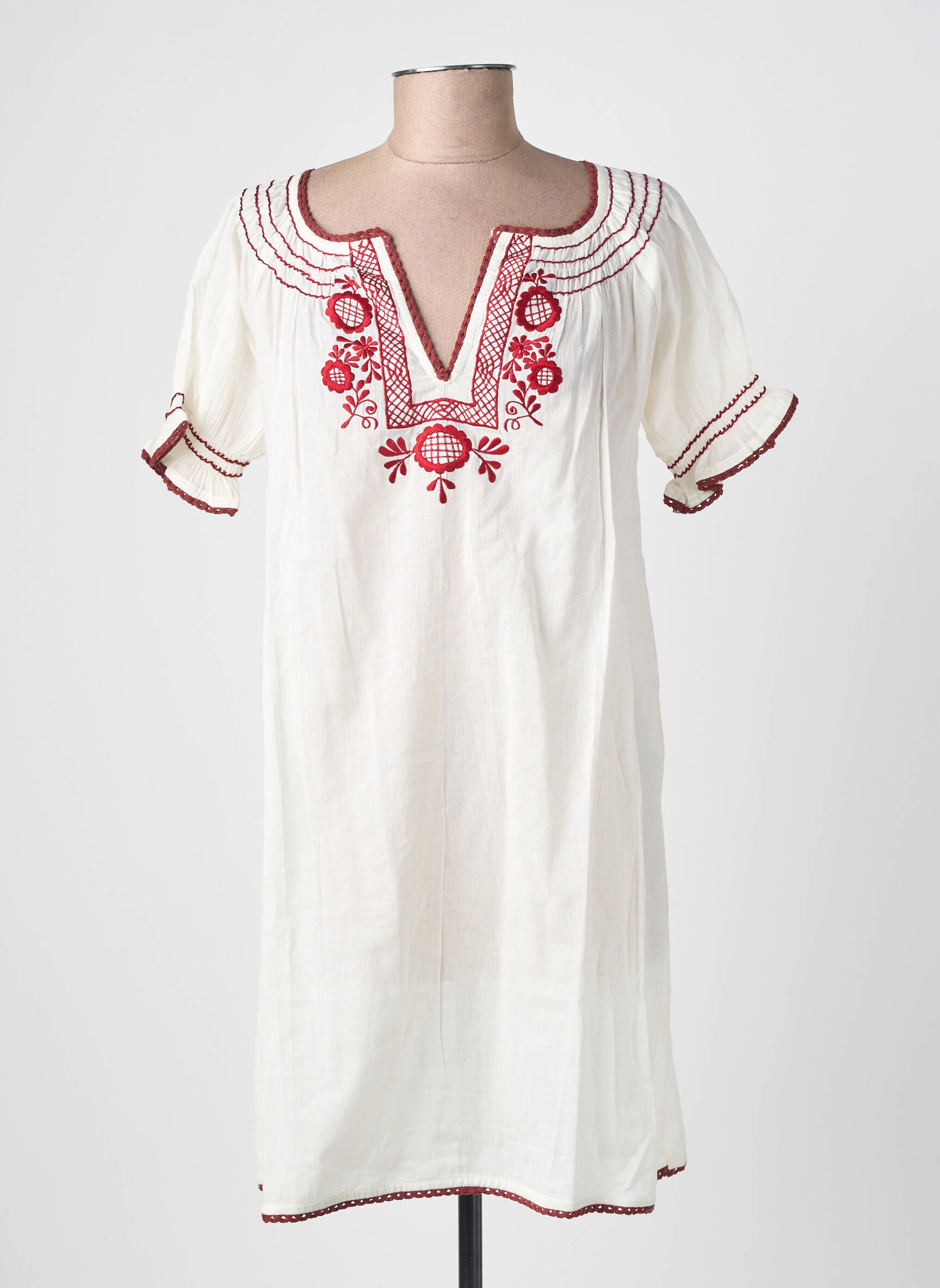 Robe courte blanc GERMAINE DES PRÉS femme