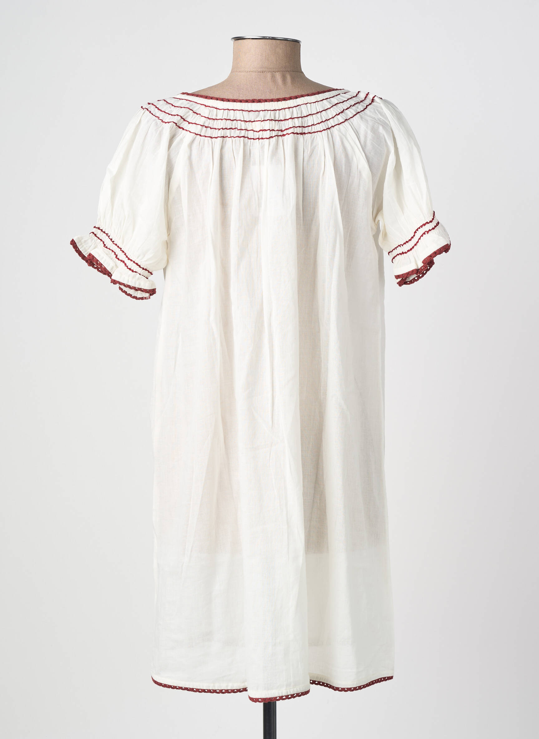 Robe courte blanc GERMAINE DES PRÉS femme