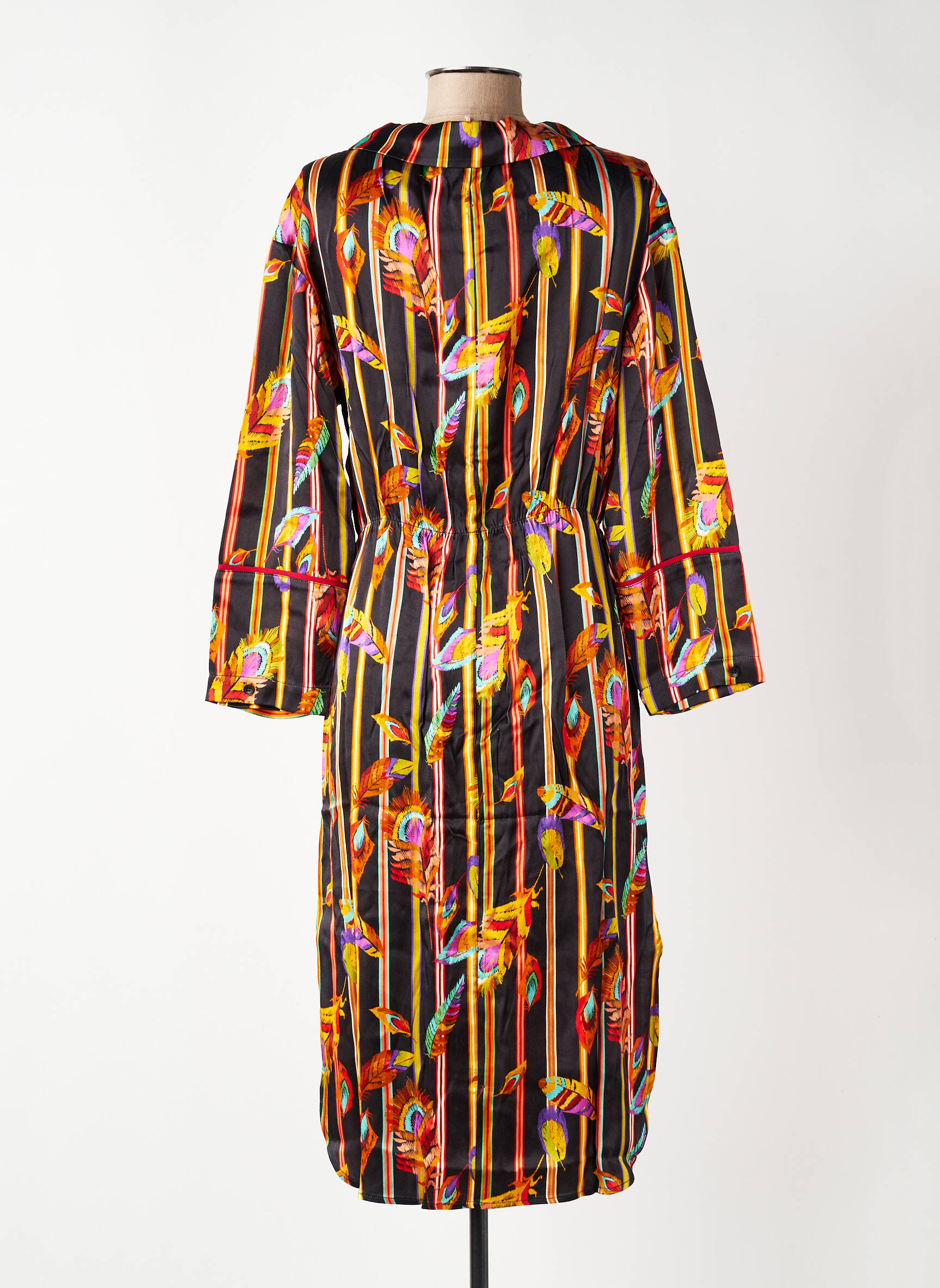 Robe mi-longue noir WILD femme