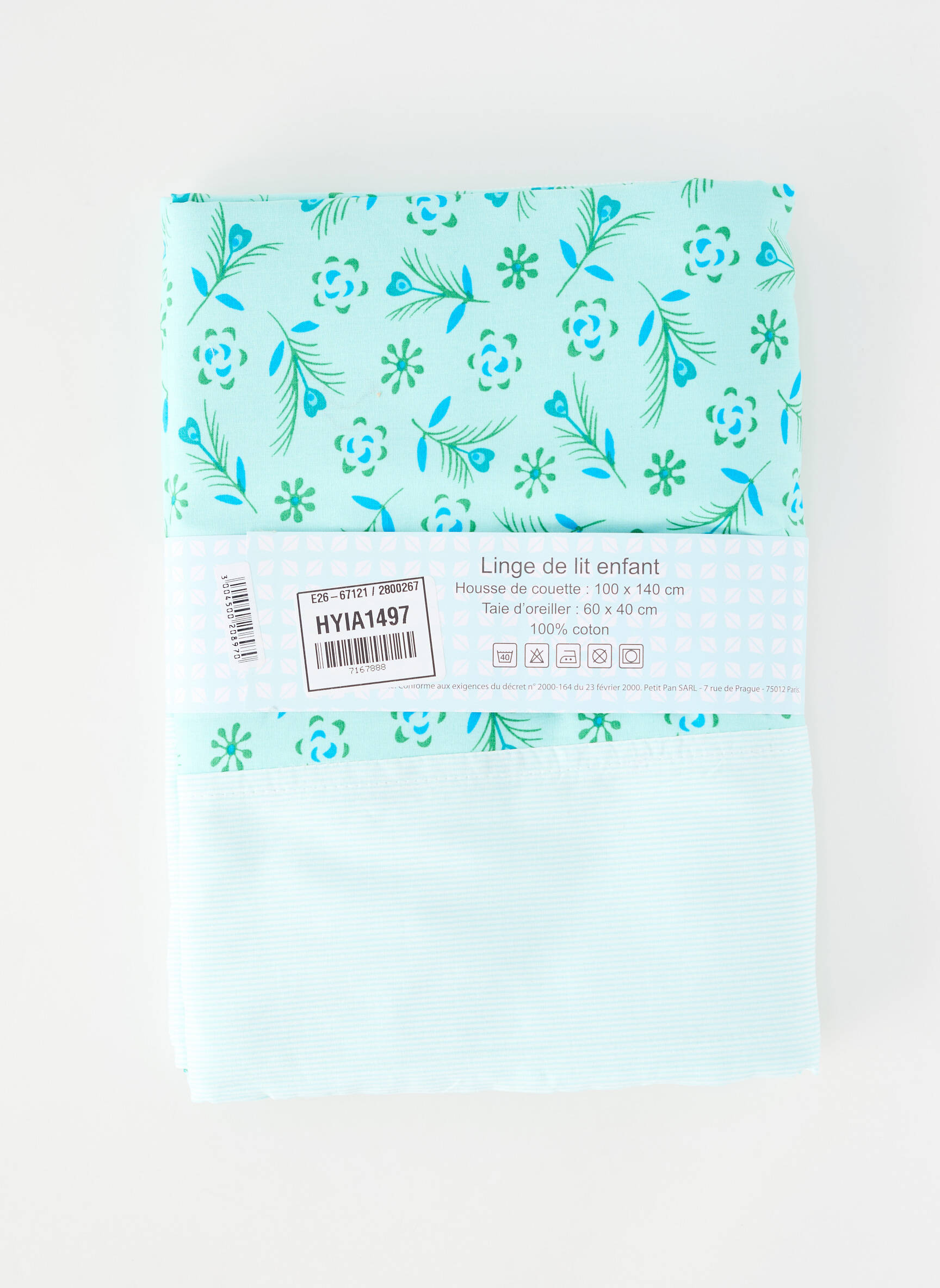 Parure de lit bleu PETIT PAN enfant