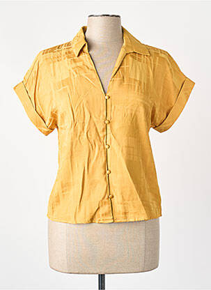 Chemise manches courtes jaune VILA femme