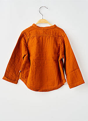 Chemise manches longues orange PETITE LUCETTE garçon