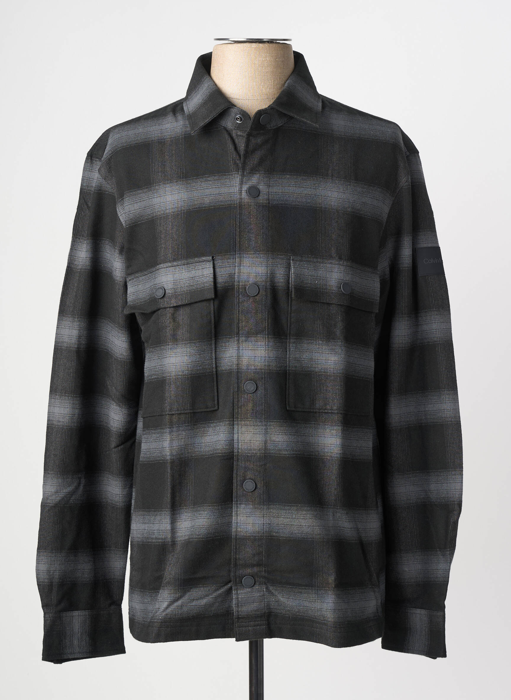 Chemise manches longues noir CALVIN KLEIN homme