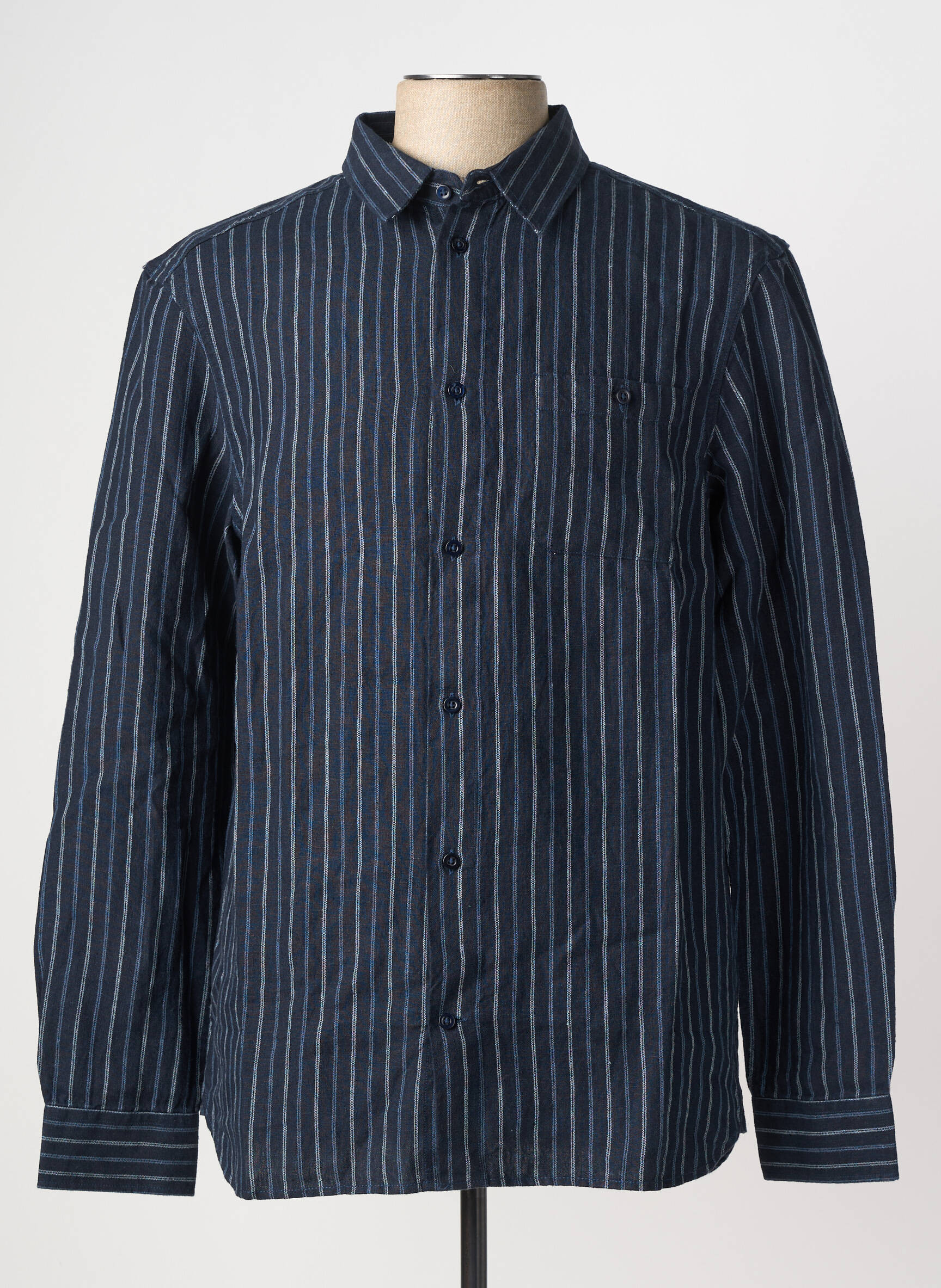 Chemise manches longues bleu KNOWLEDGE COTTON APPAREL homme
