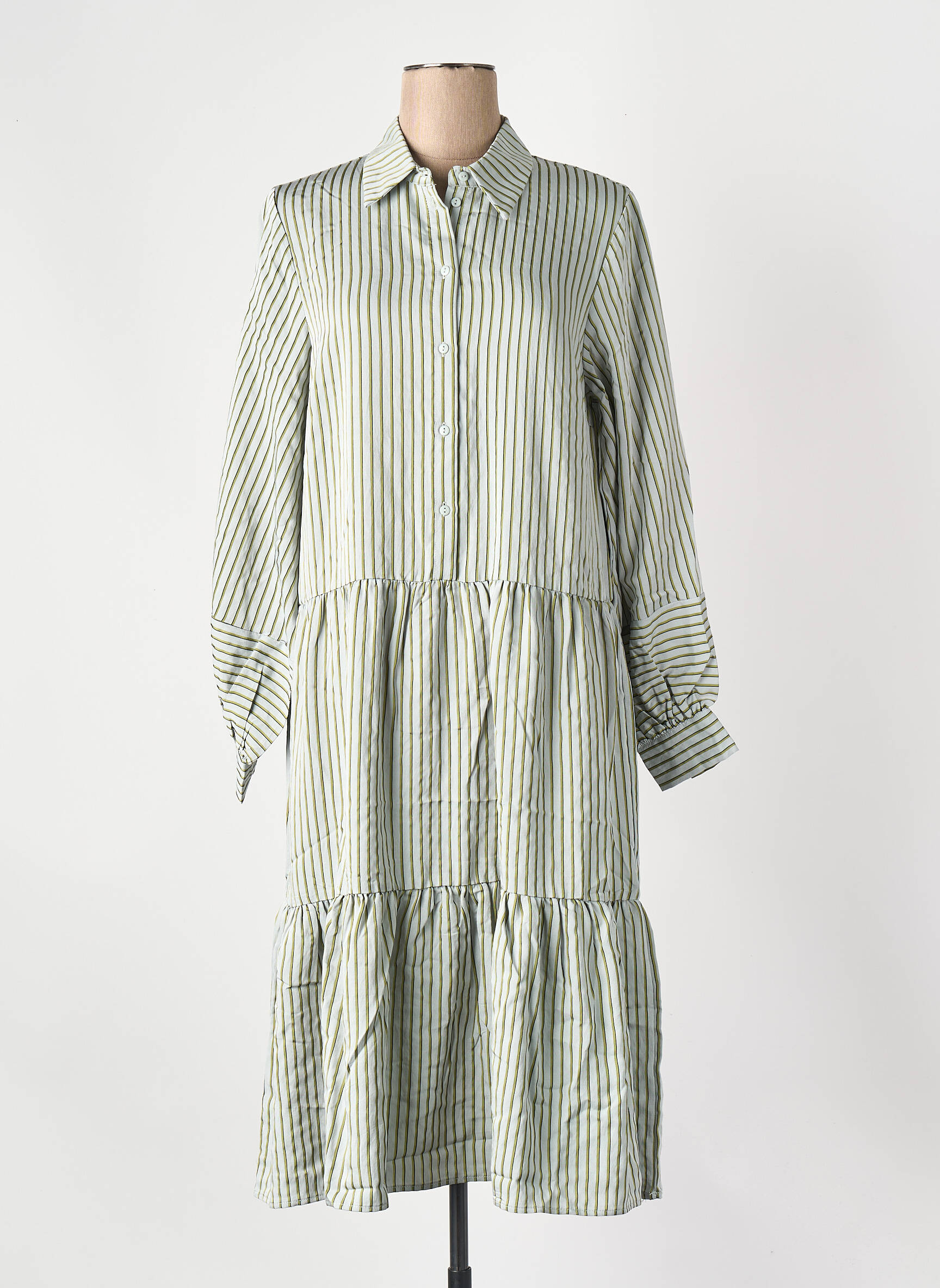 Robe mi-longue vert MSCH COPENHAGEN femme