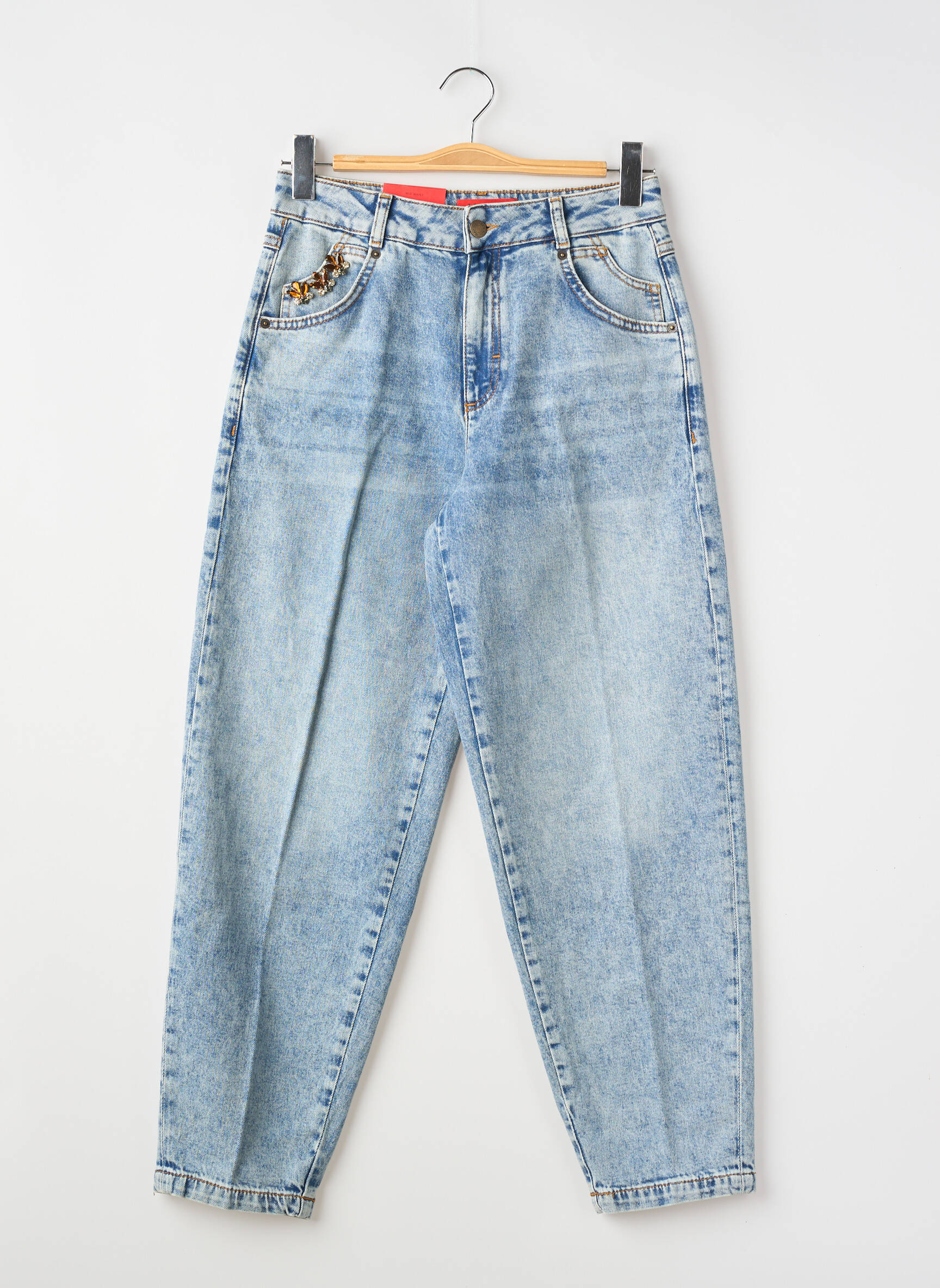 Jeans coupe droite bleu MAX&CO. femme