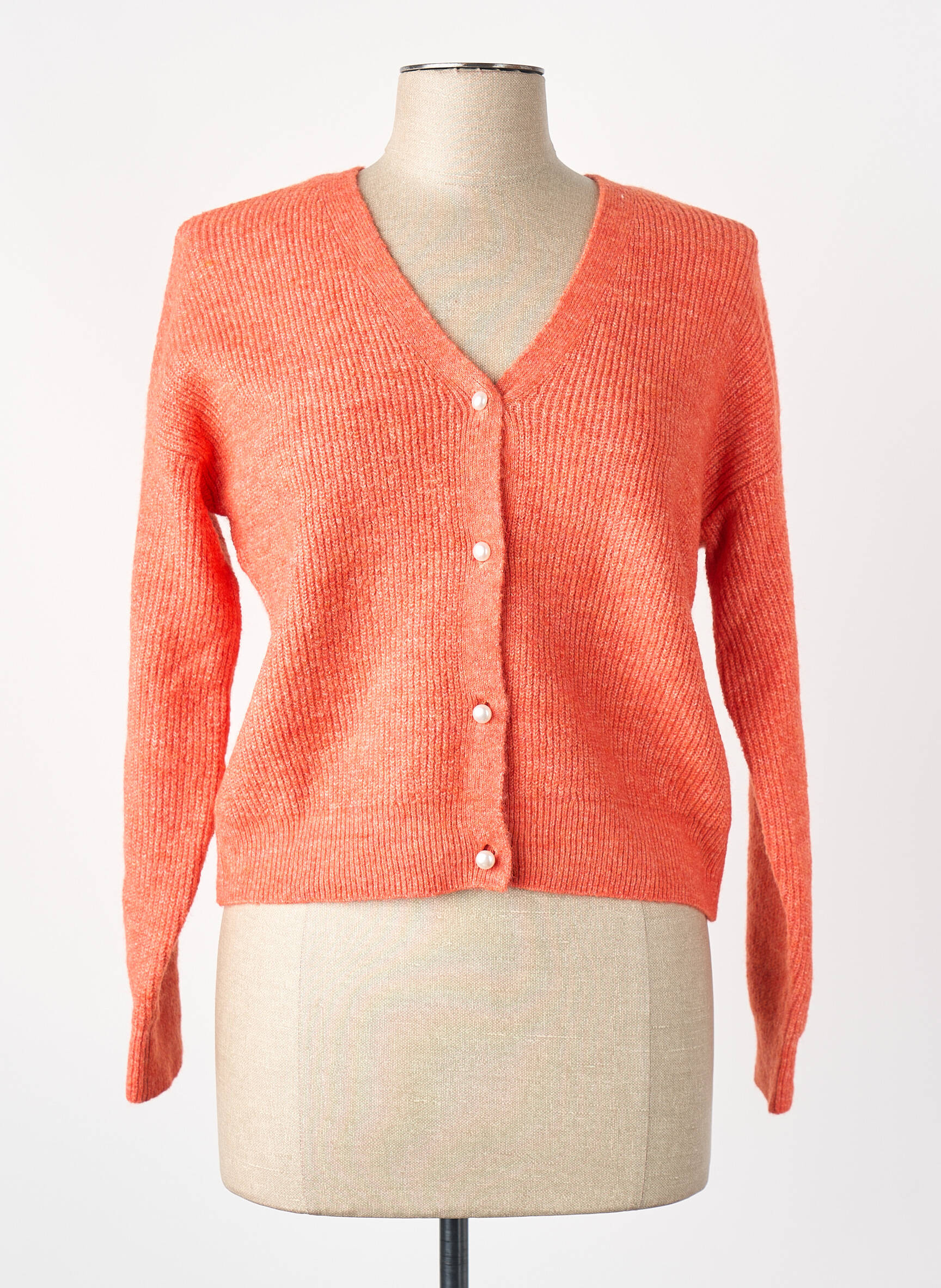 Gilet manches longues orange VILA femme
