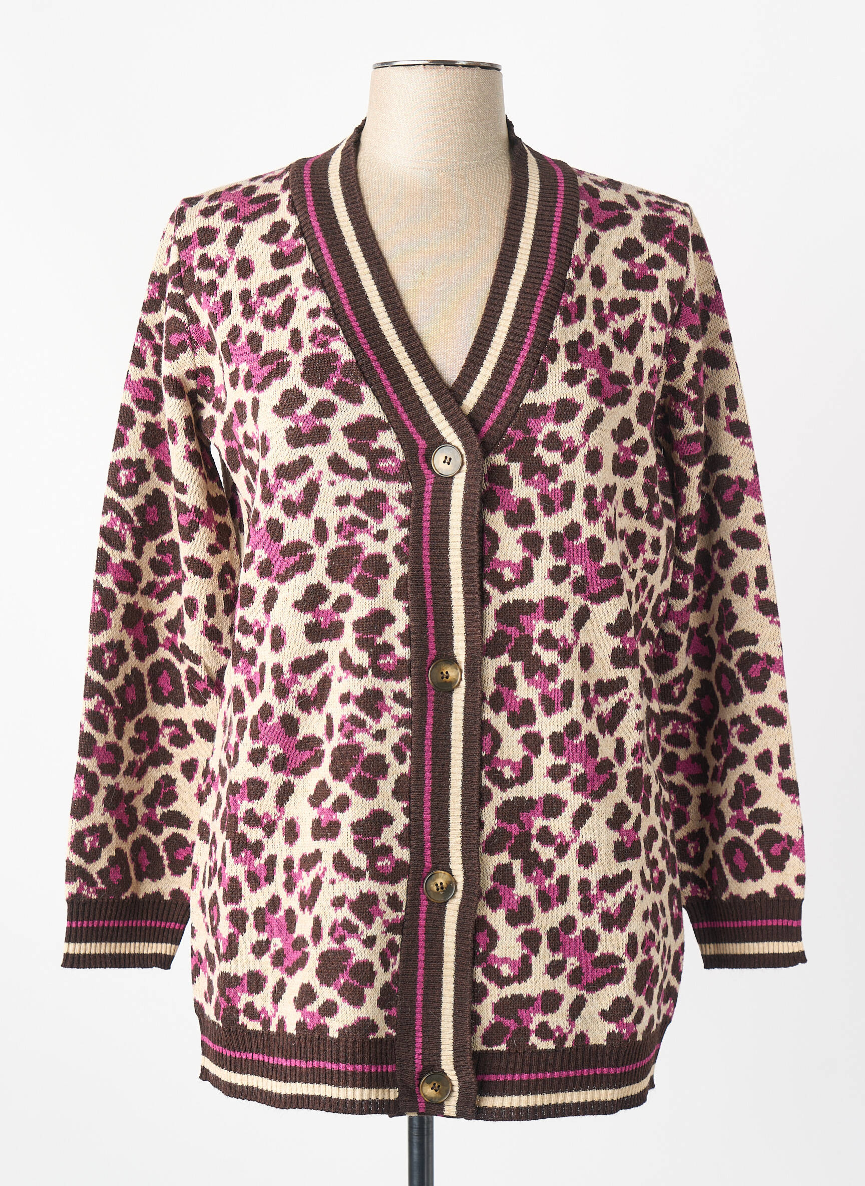 Gilet manches longues marron PERSONA BY MARINA RINALDI femme