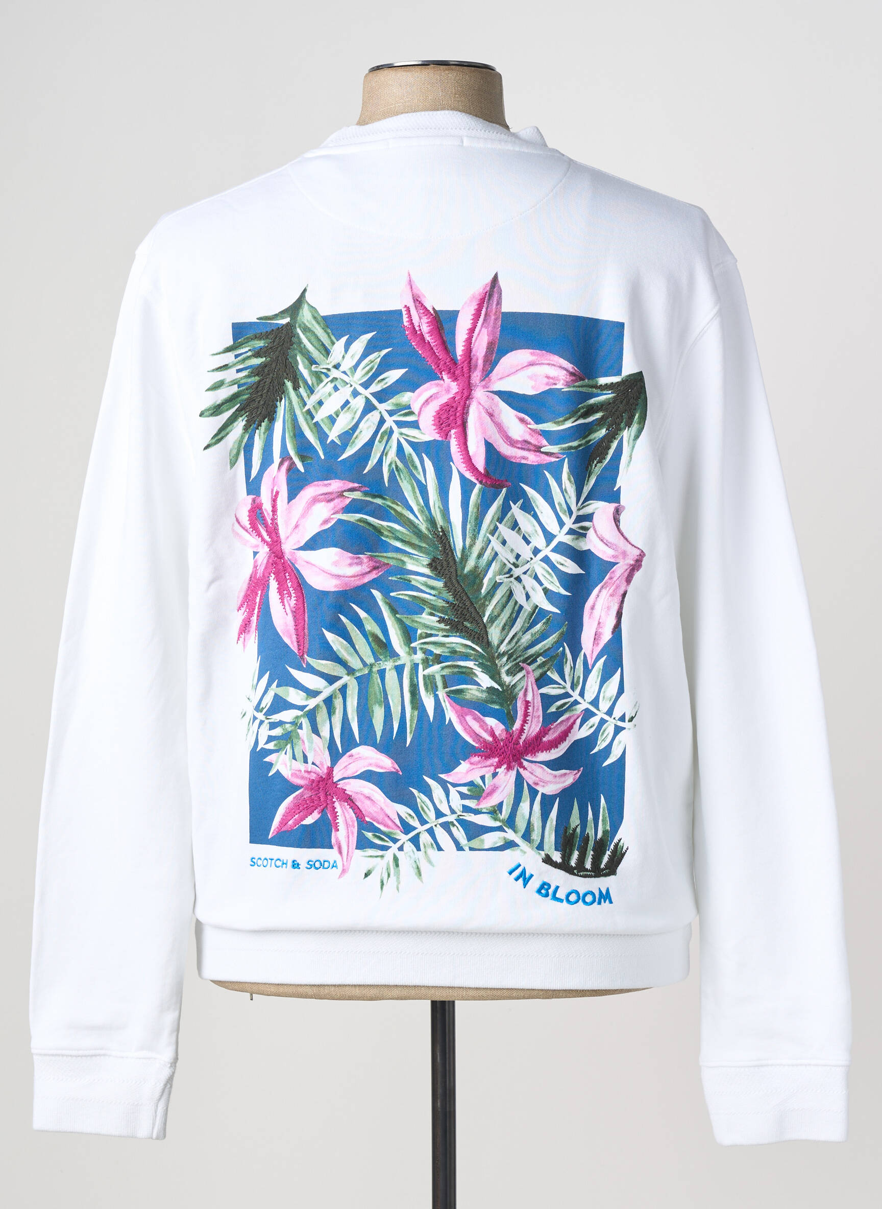 Sweat-shirt blanc SCOTCH & SODA homme