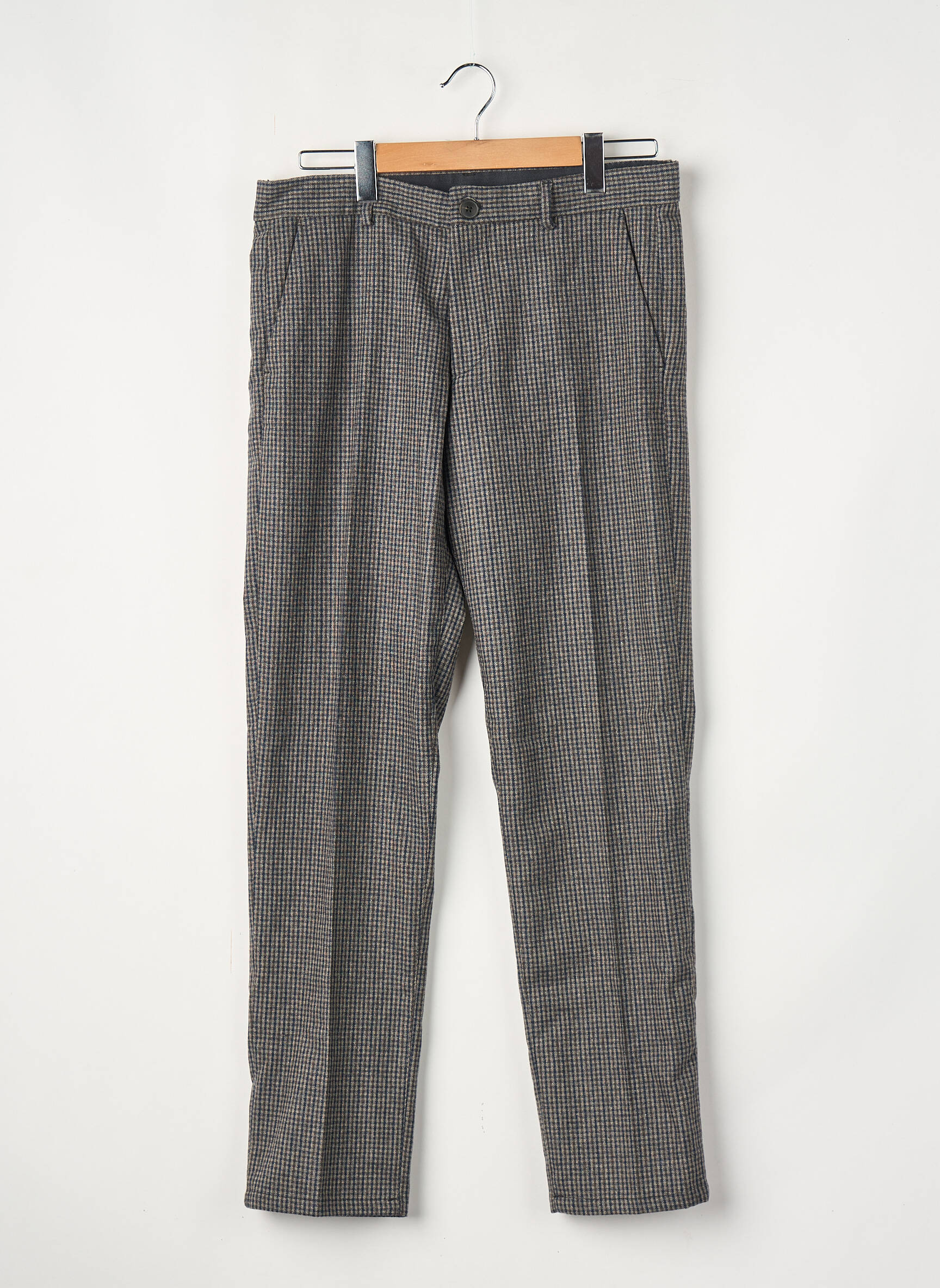 Pantalon droit gris SELECTED homme
