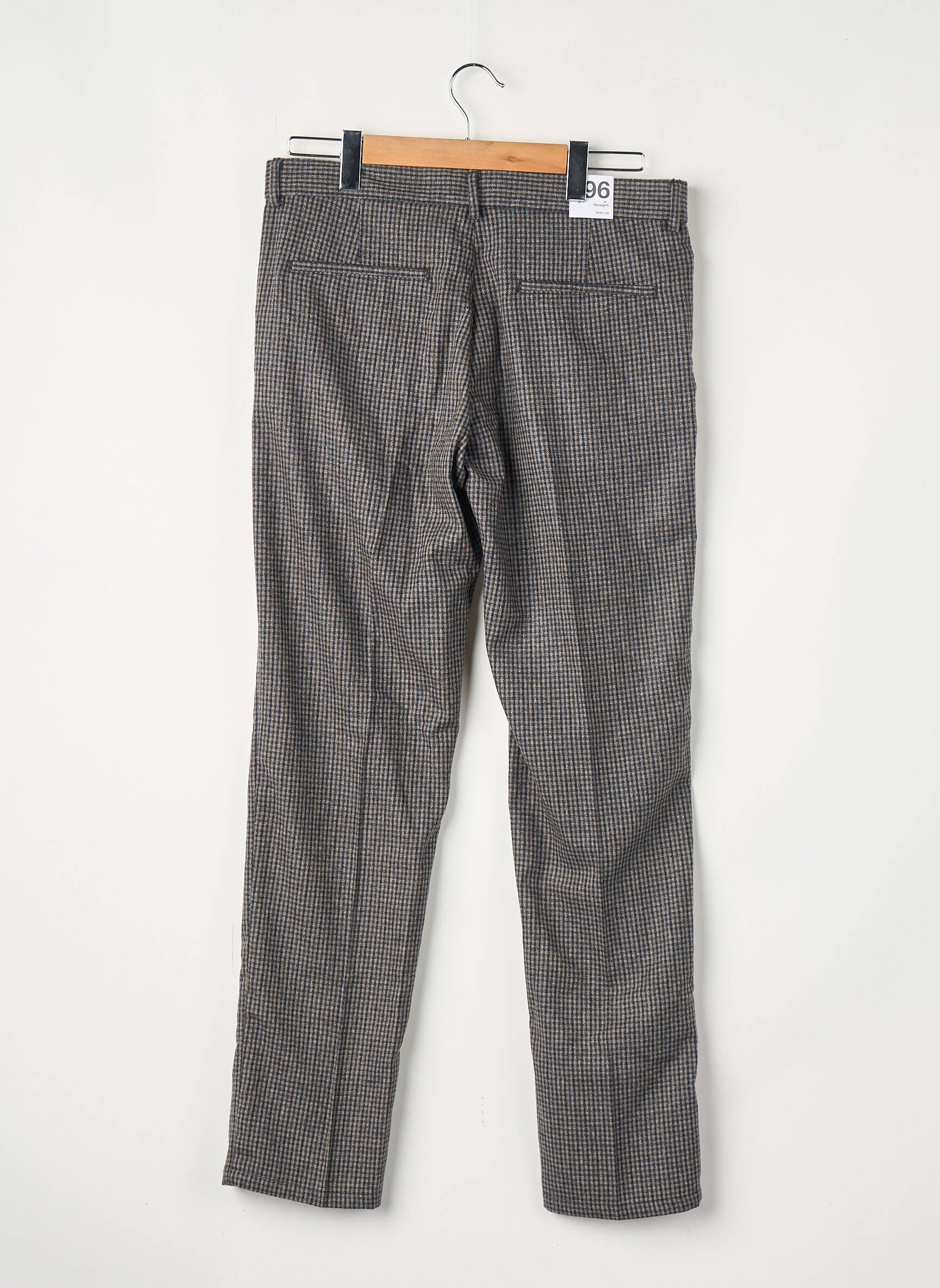Pantalon droit gris SELECTED homme