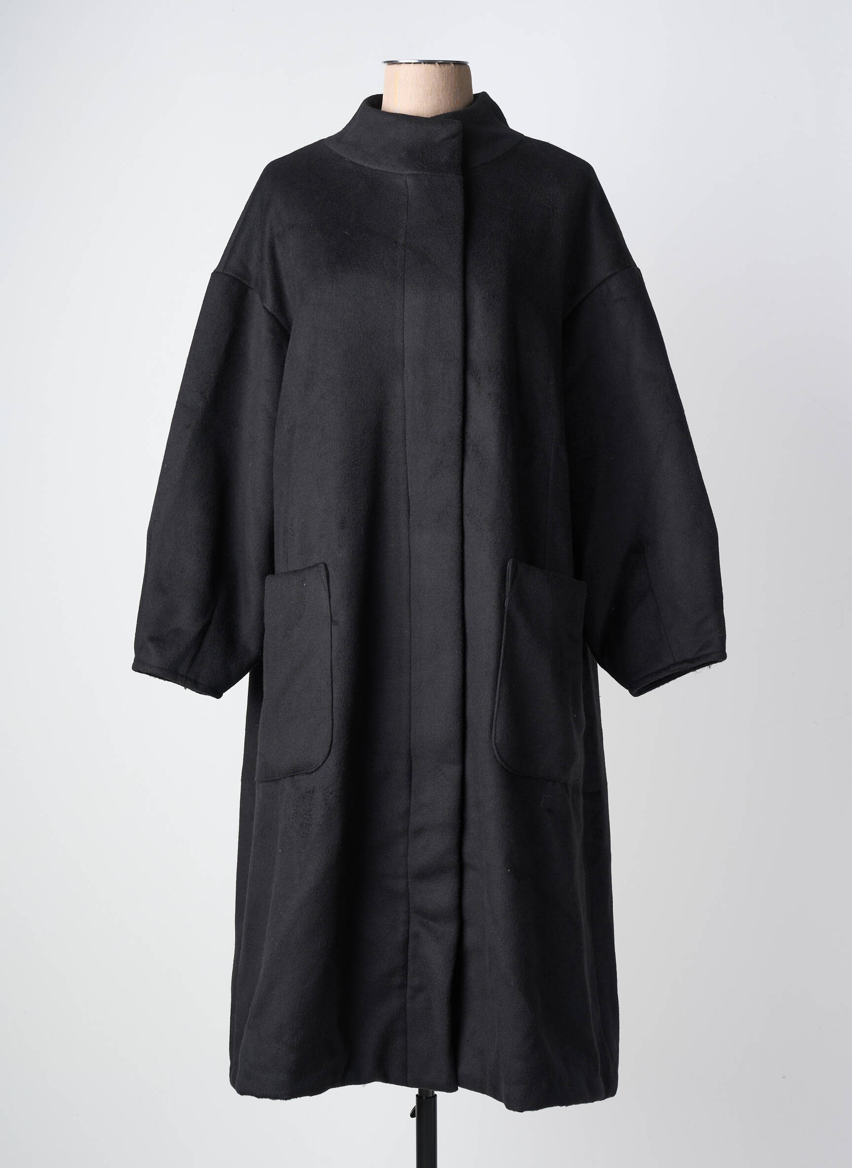 Manteau long noir MAT FASHION femme