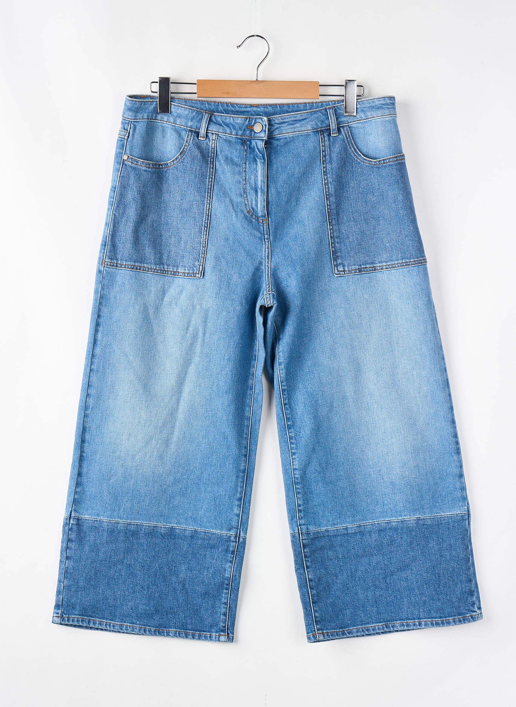 Jeans coupe droite bleu PERSONA BY MARINA RINALDI femme