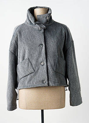 Manteau court gris PLEASE femme