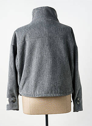 Manteau court gris PLEASE femme