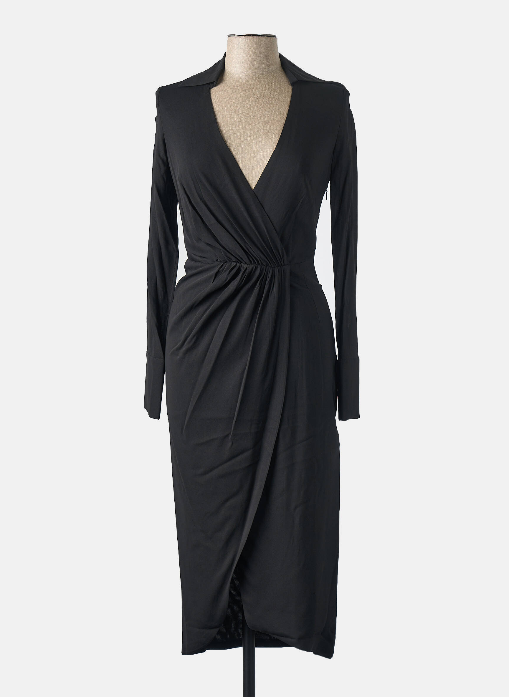 Robe mi-longue noir MARGAUX LONNBERG femme