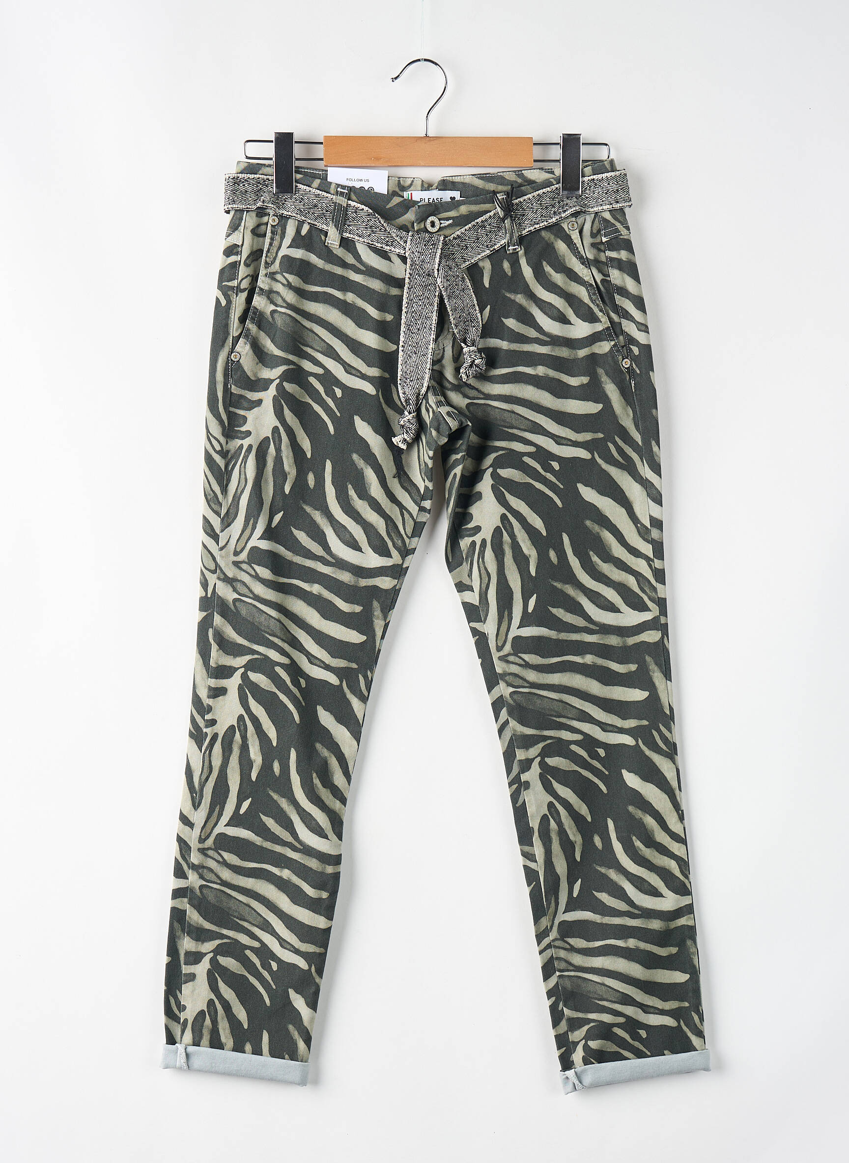 Pantalon cargo beige PLEASE femme