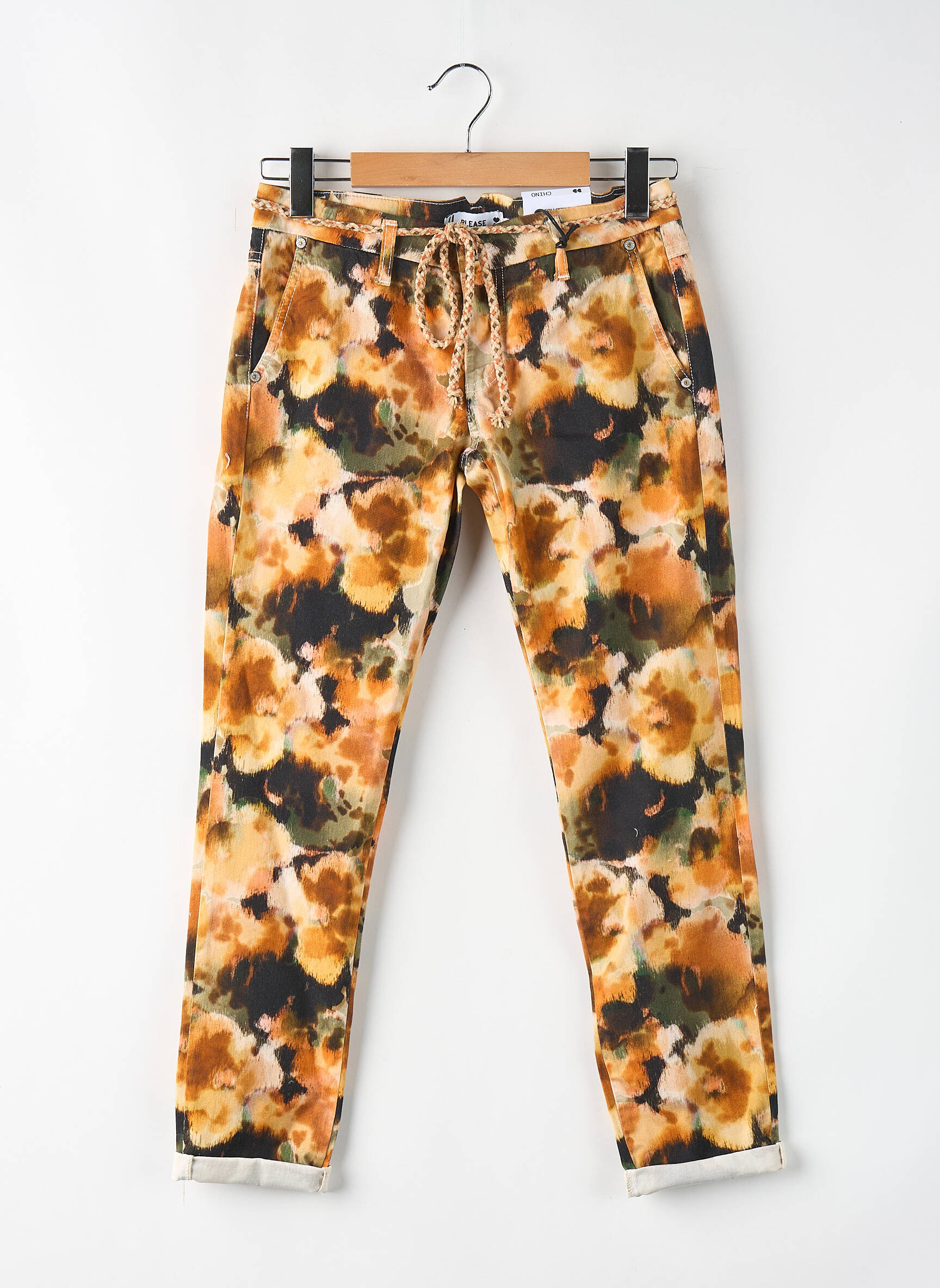 Pantalon slim beige PLEASE femme