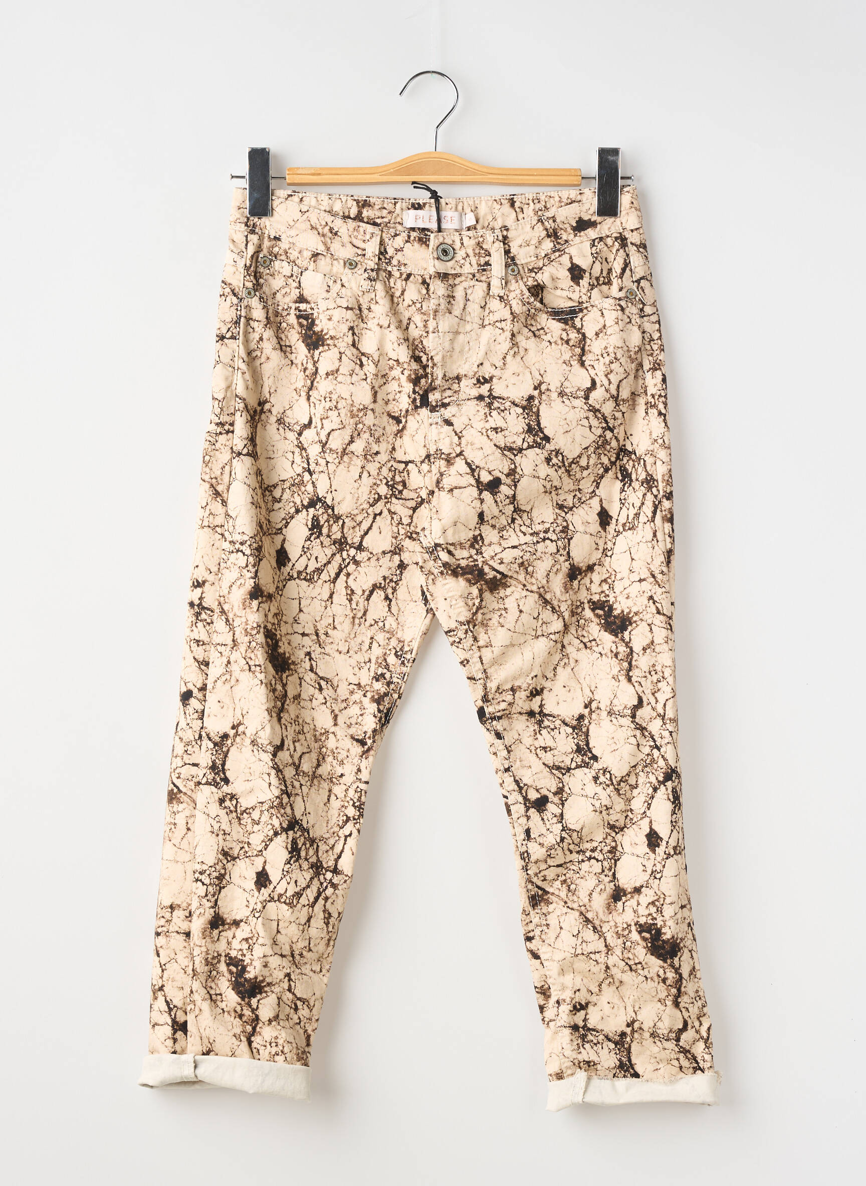 Pantalon droit beige PLEASE femme