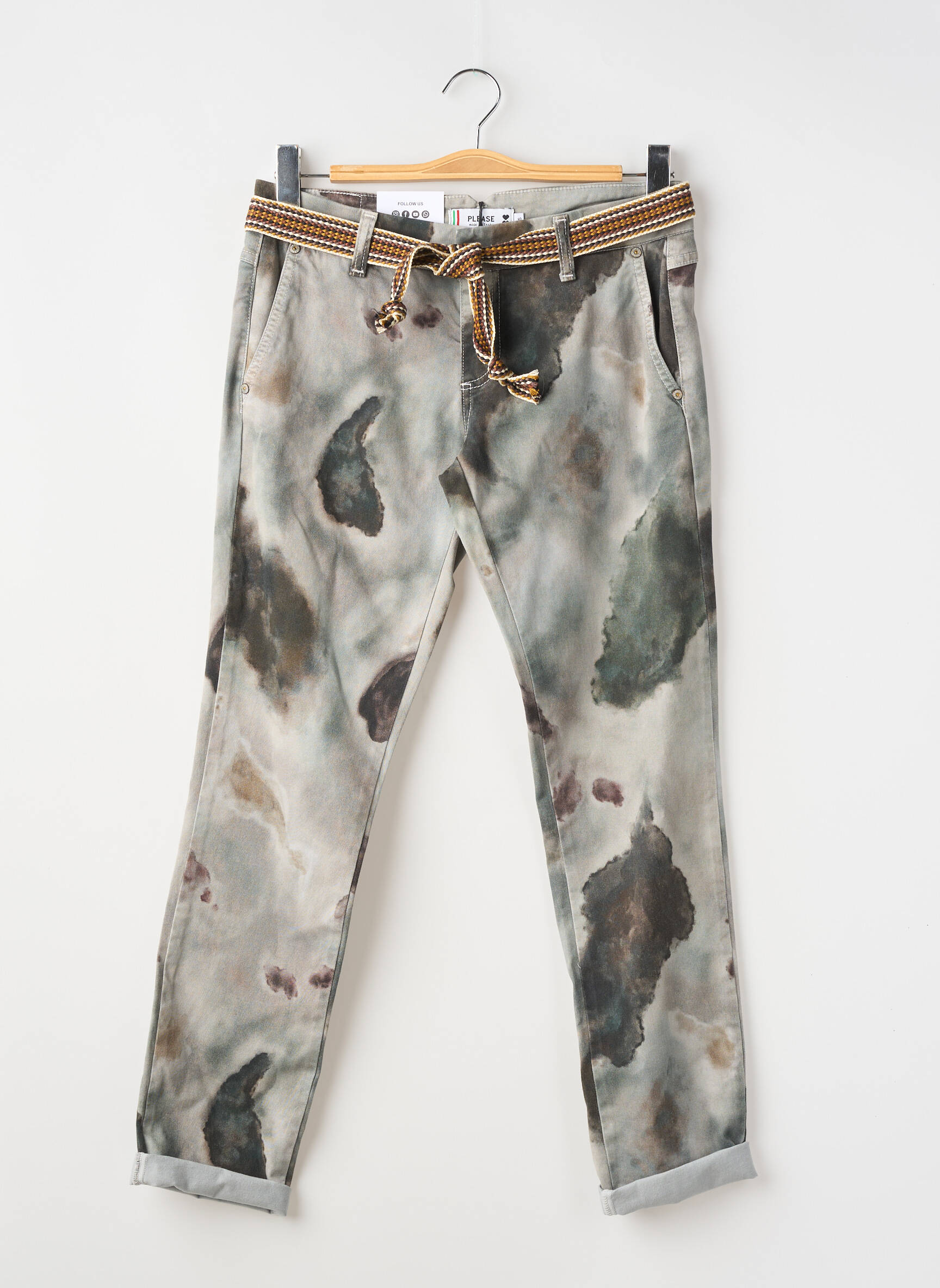 Pantalon cargo beige PLEASE femme