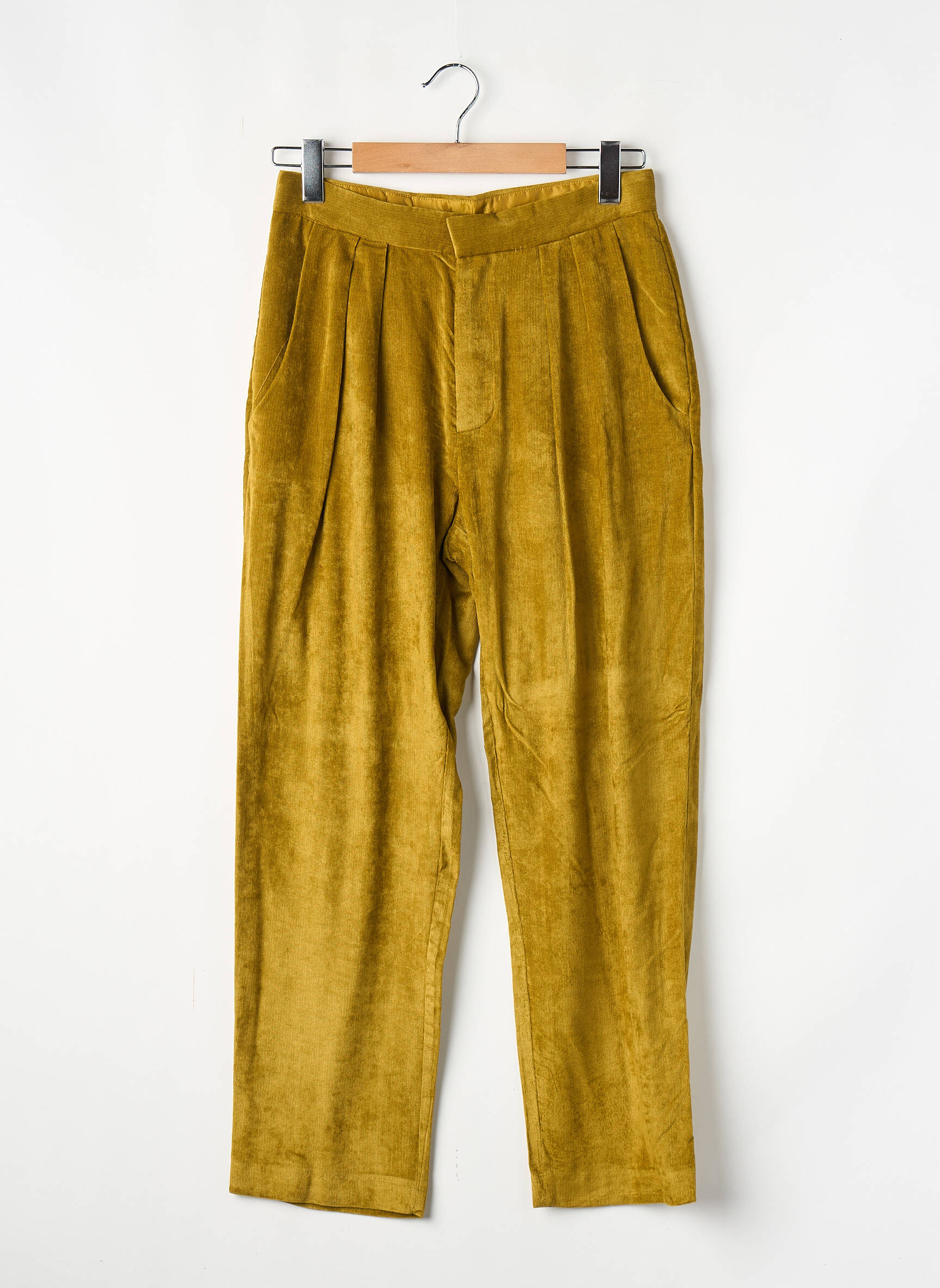 Pantalon droit vert THE NEW SOCIETY femme