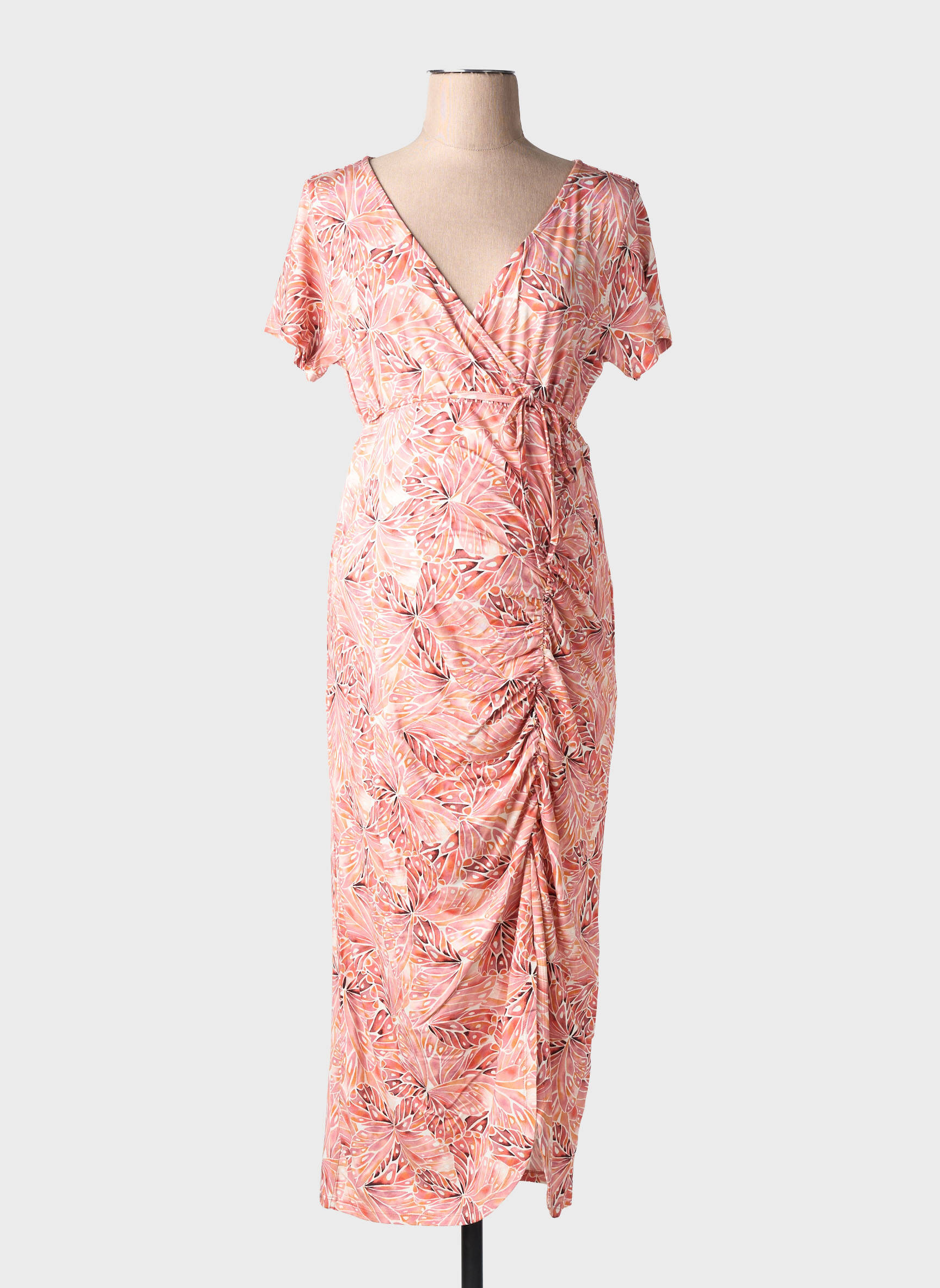 Robe mi-longue rose SUPERMOM femme