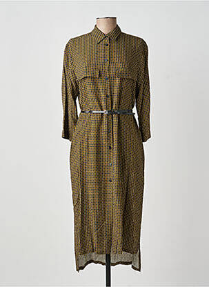 Robe mi-longue vert PLEASE femme