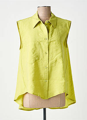 Chemise manches courtes vert PLEASE femme