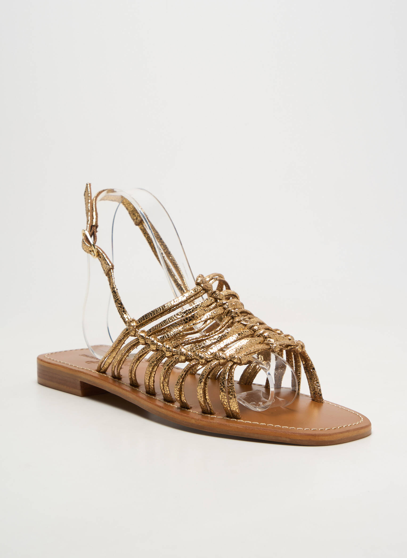 Sandales/nu pieds or COULEUR POURPRE femme