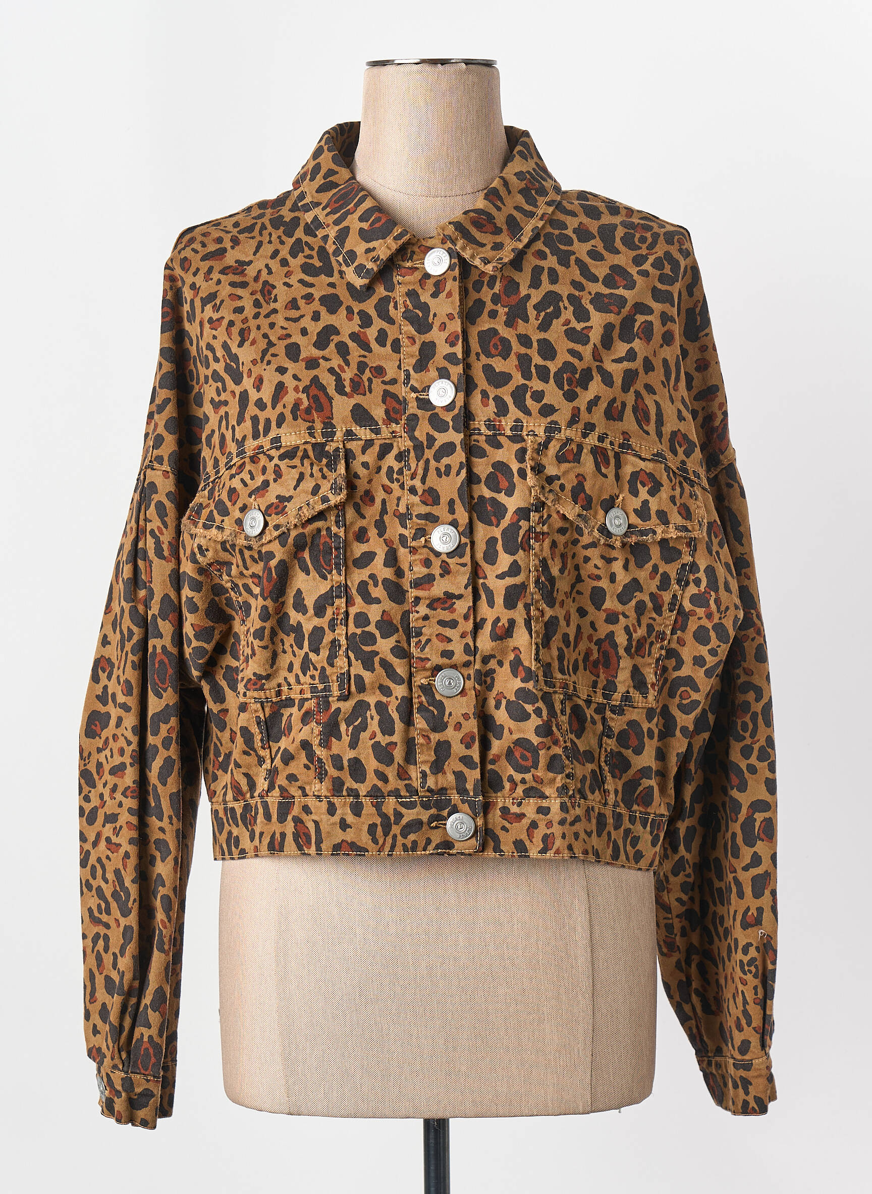 Veste en jean beige PLEASE femme
