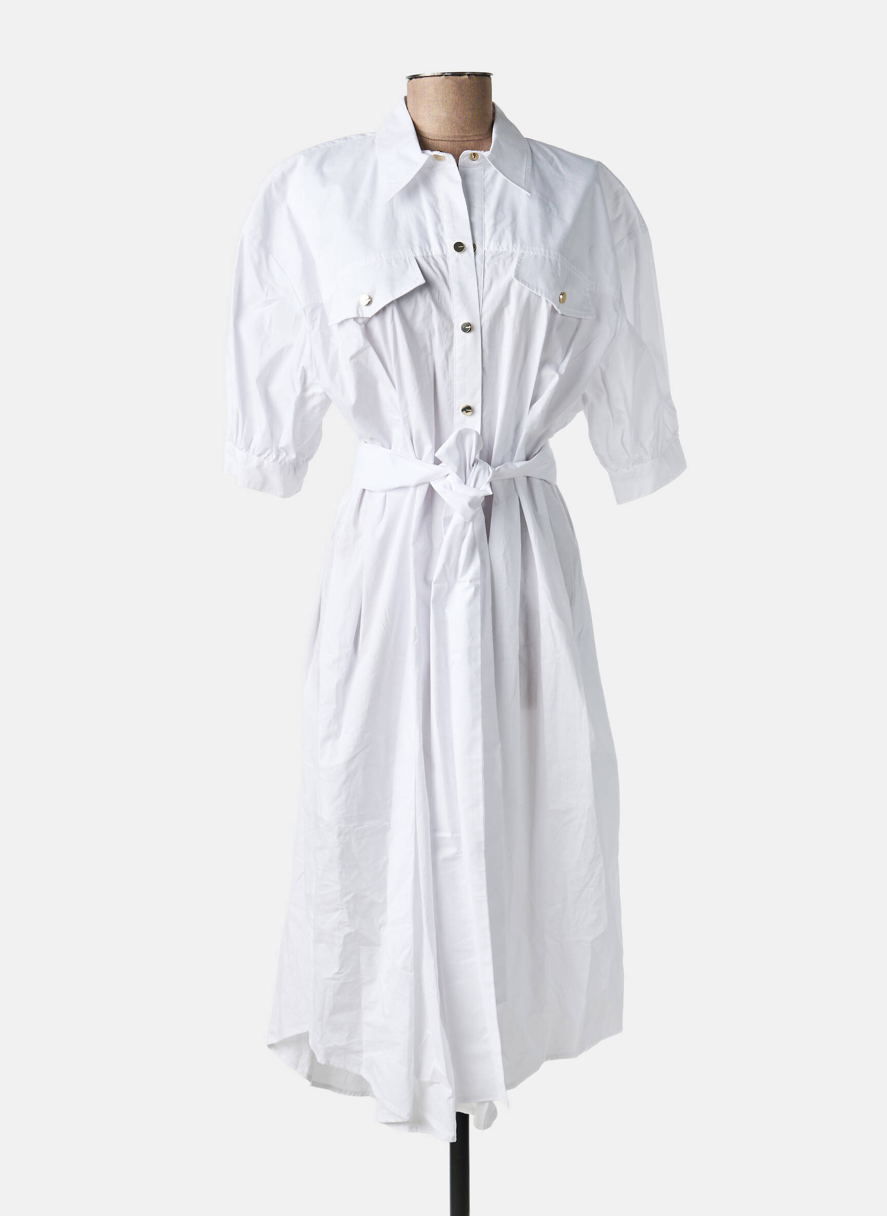 Robe mi-longue blanc PINKO femme