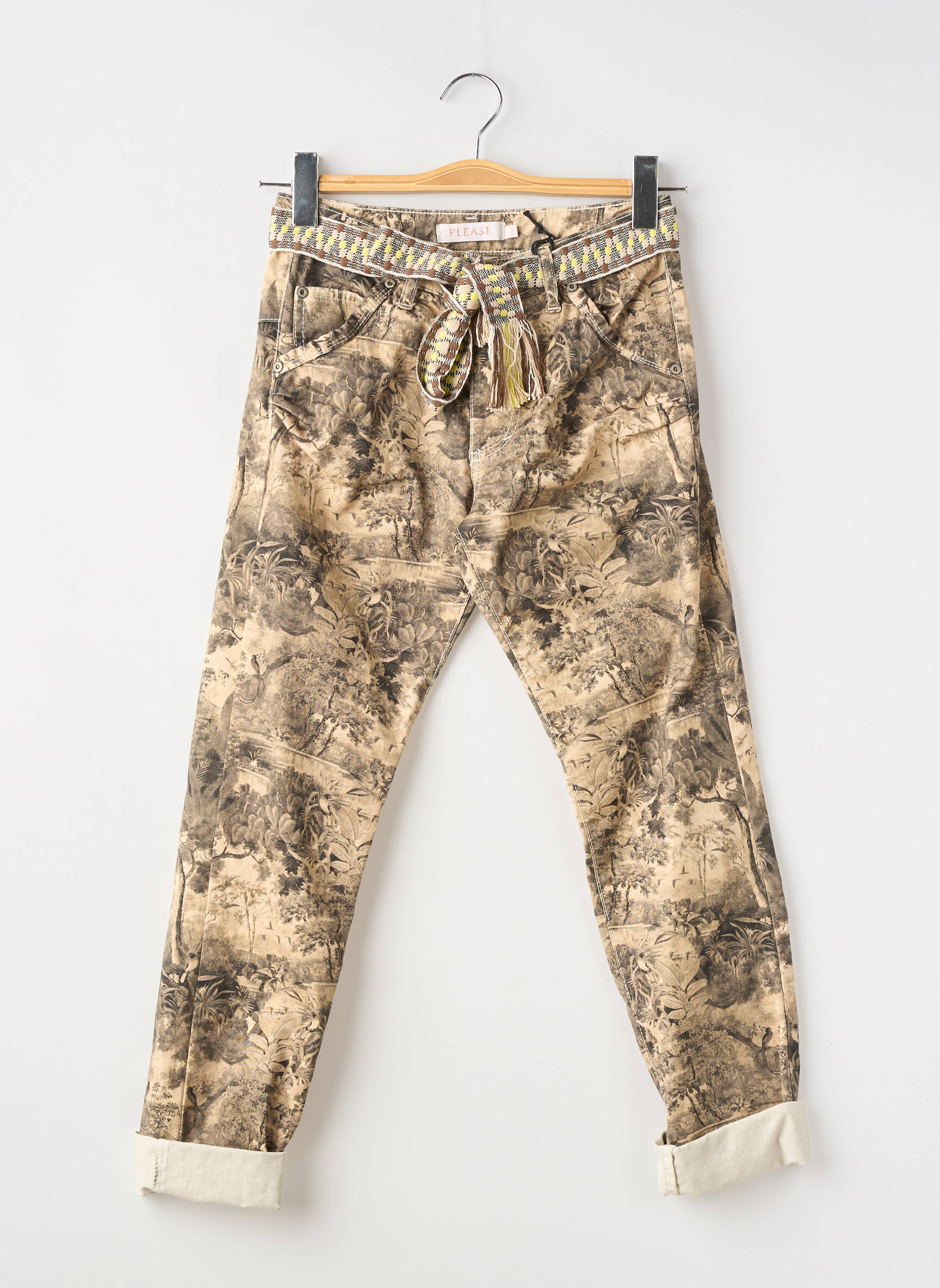 Pantalon cargo beige PLEASE femme