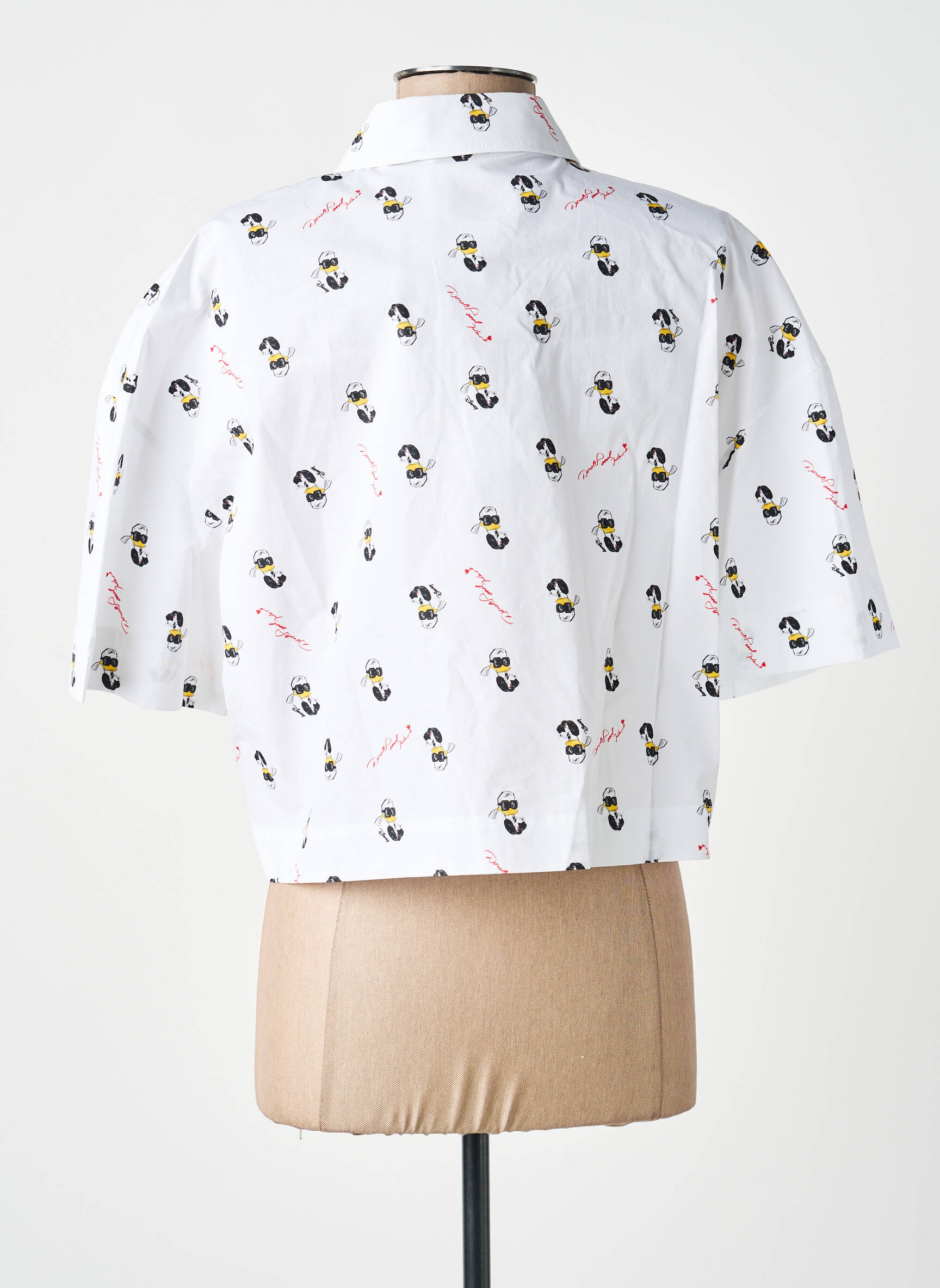 Chemisier manches courtes manches courtes blanc KARL LAGERFELD femme
