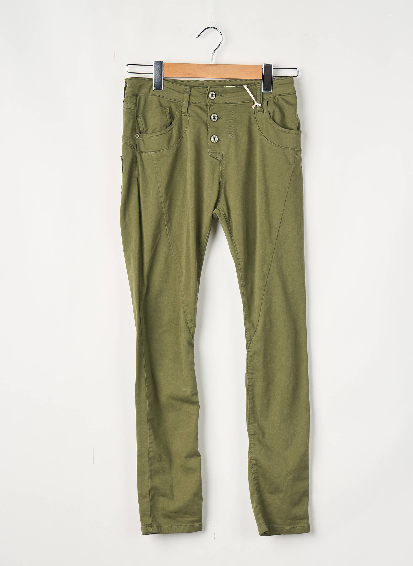 Pantalon slim kaki PLEASE femme