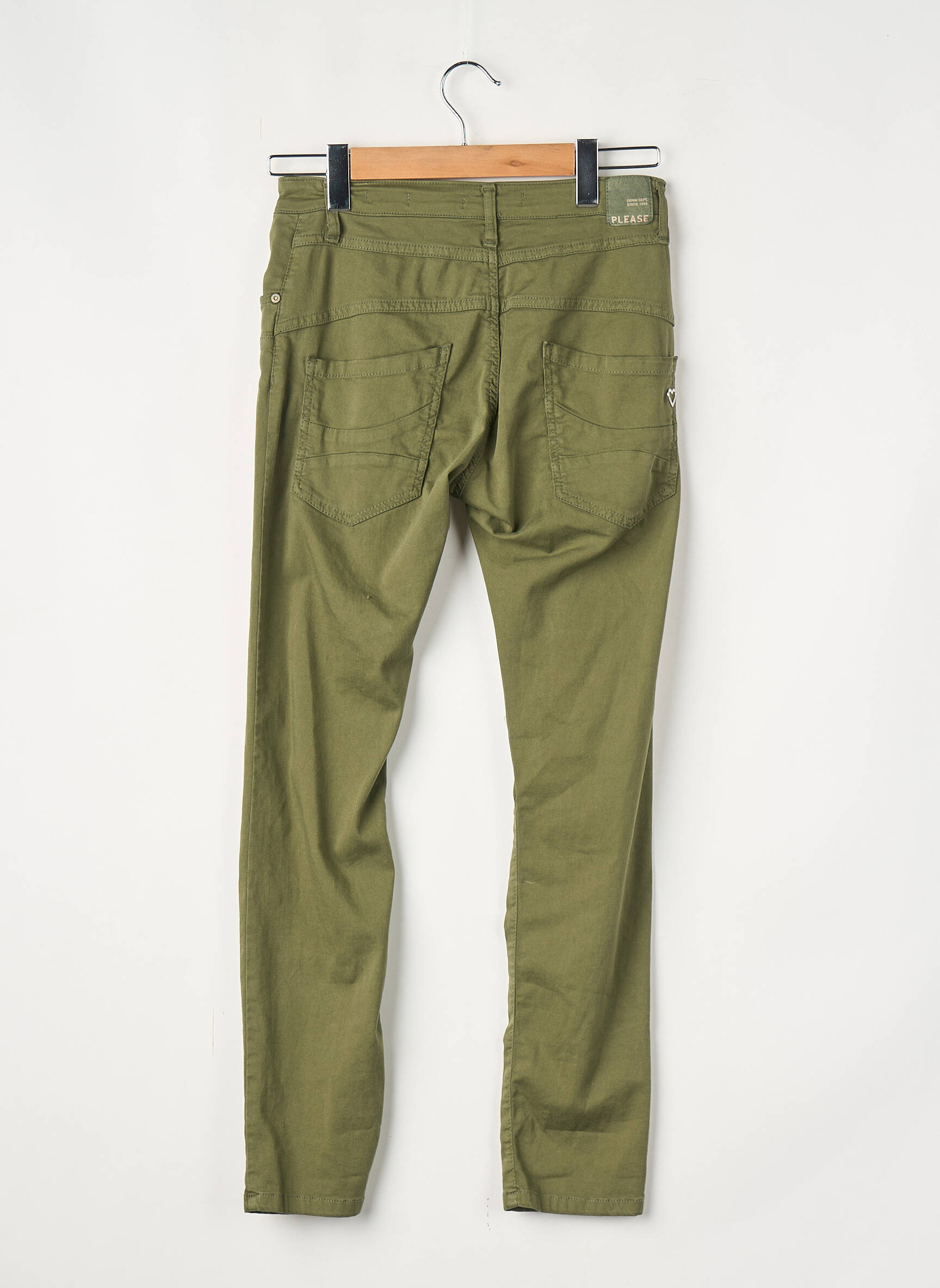 Pantalon slim kaki PLEASE femme